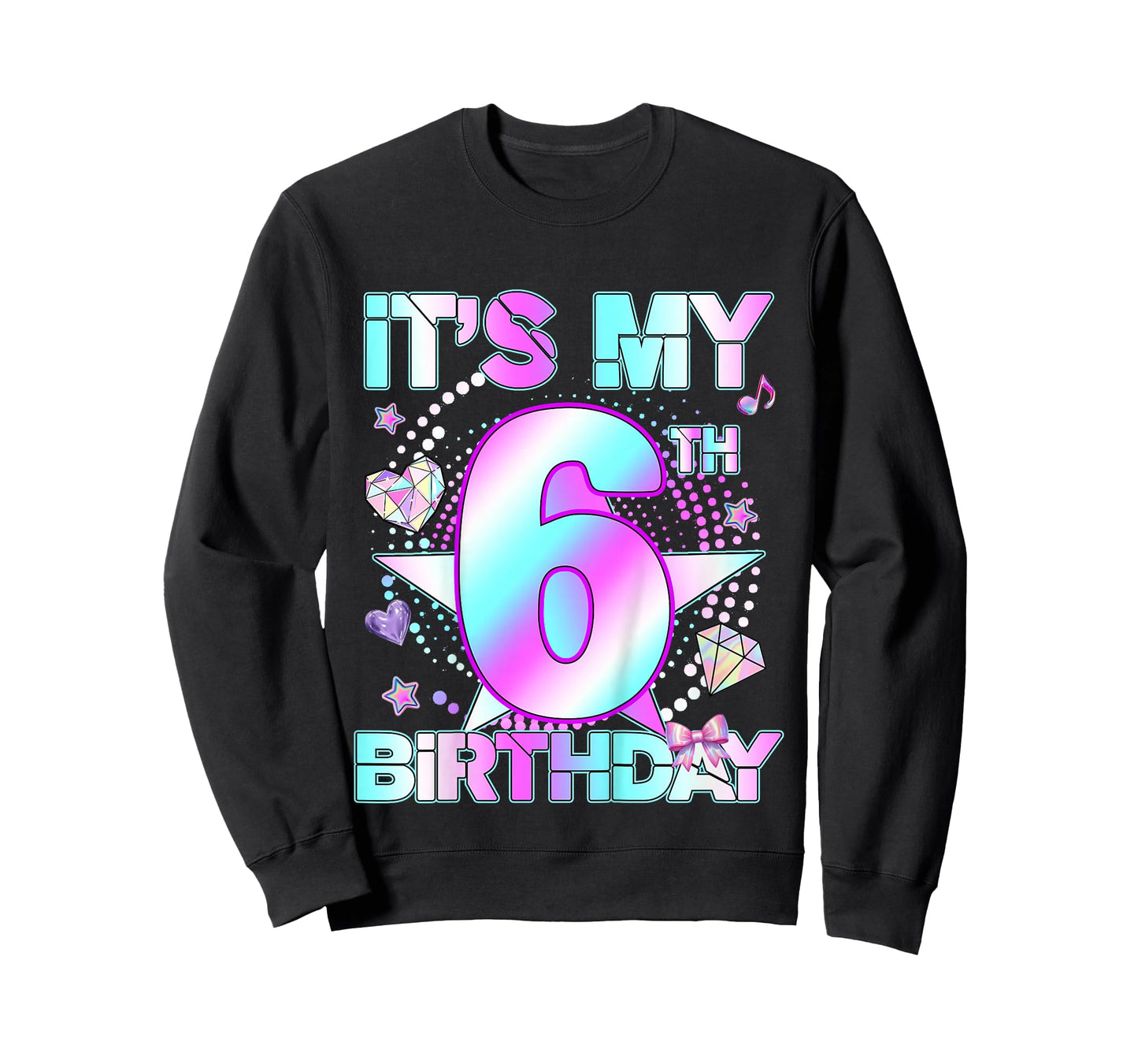 6 Years Old Birthday Kpop Kids Toddler 6th Birthday Girl T-Shirt