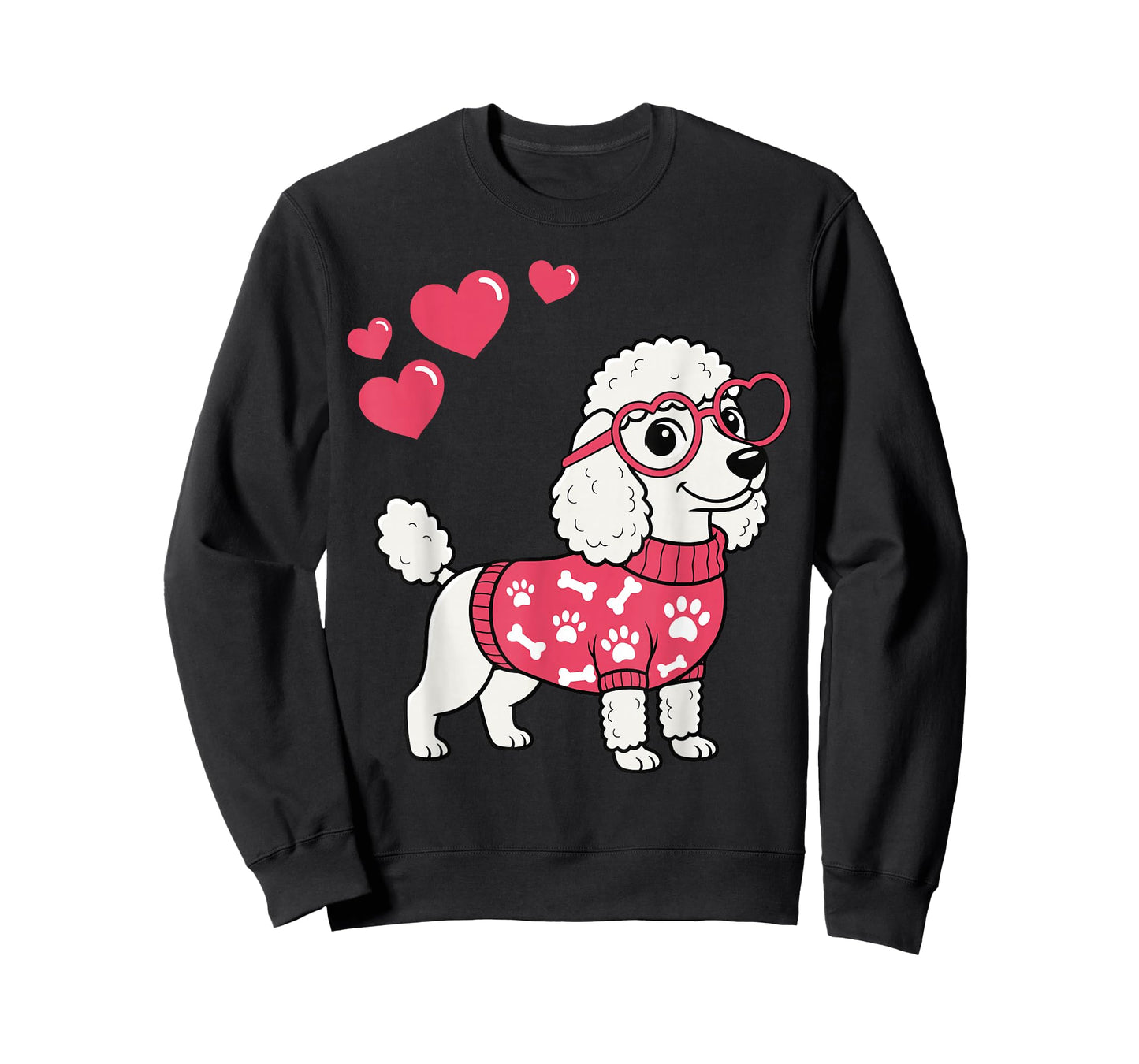 Poodle Dog Love for Women Cute Poodle Valentine T-Shirt