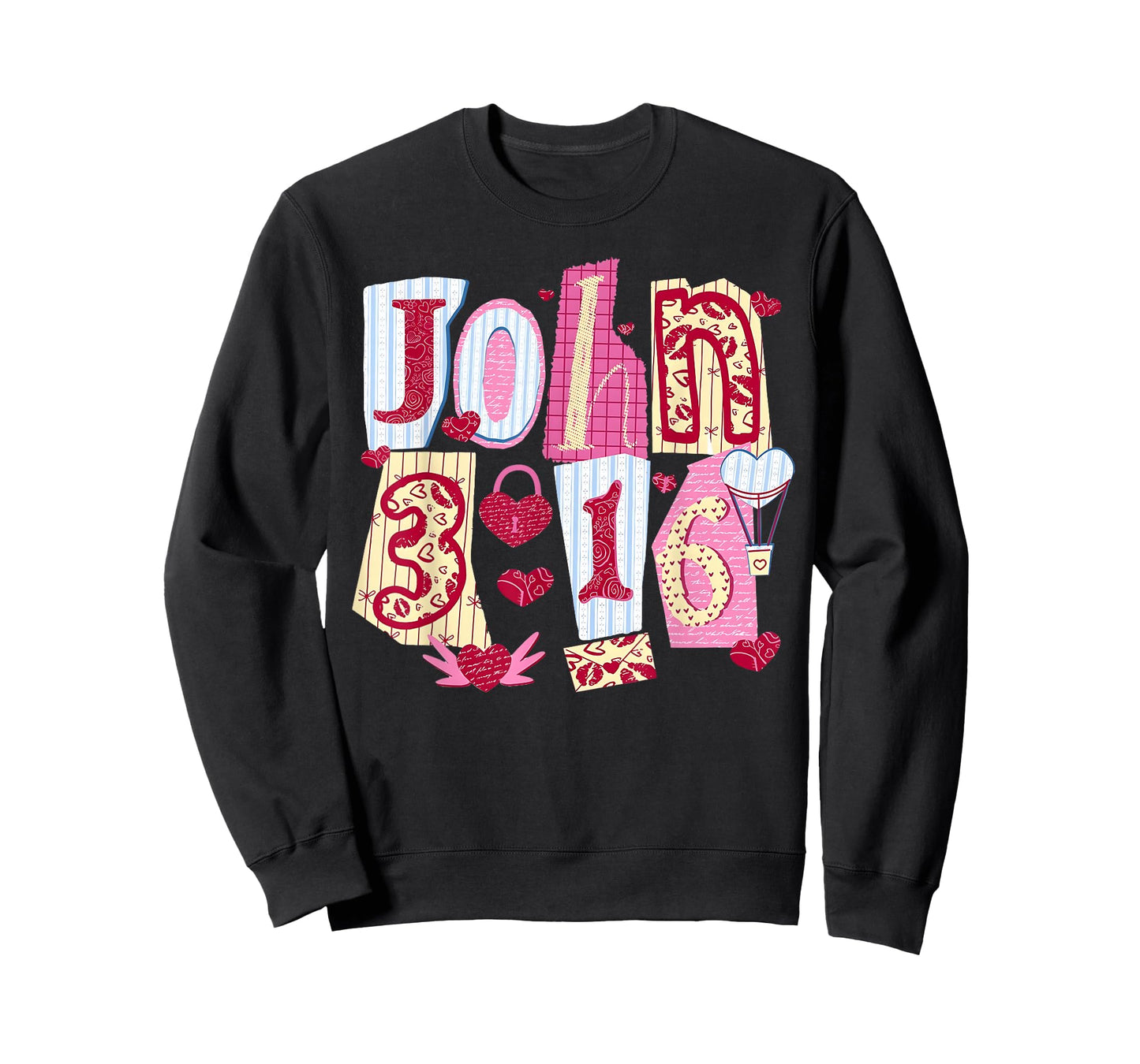Valentine John 3:16 Loved Coquette Hearts Christian T-Shirt