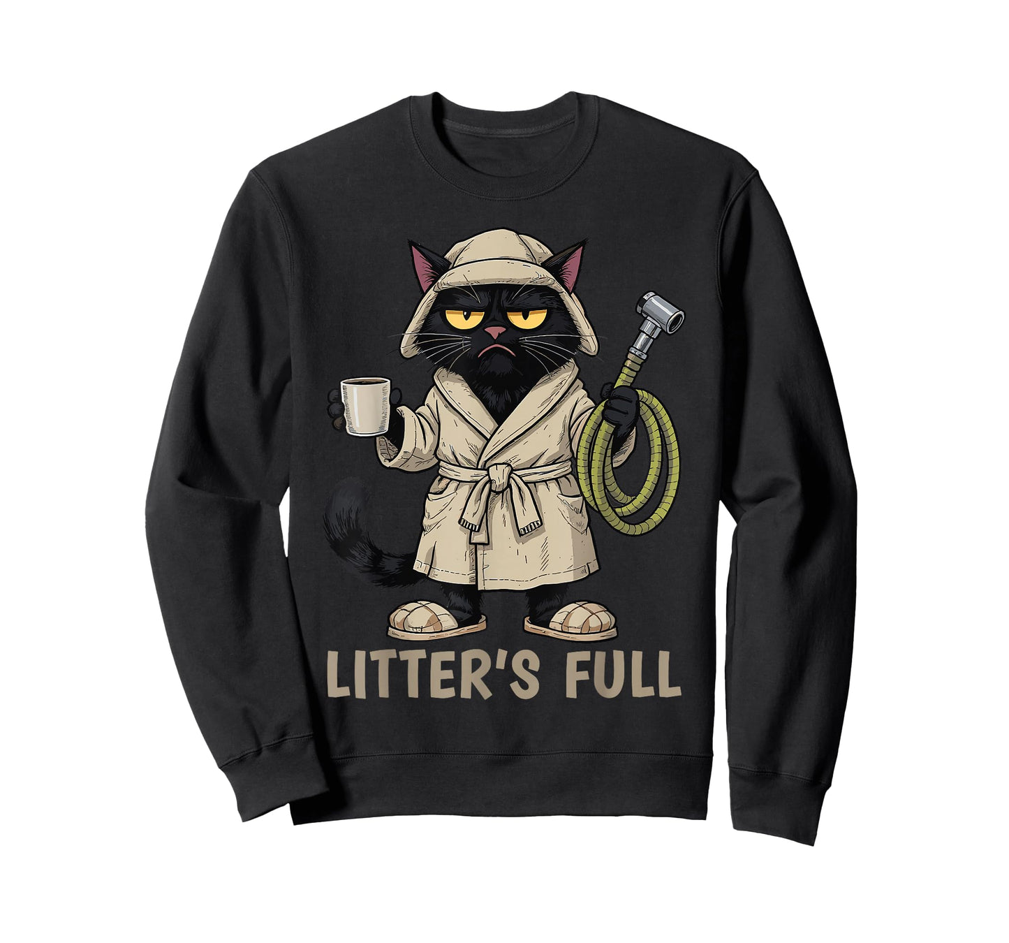 Litter’s Full Funny Cat Lovers Christmas T-Shirt