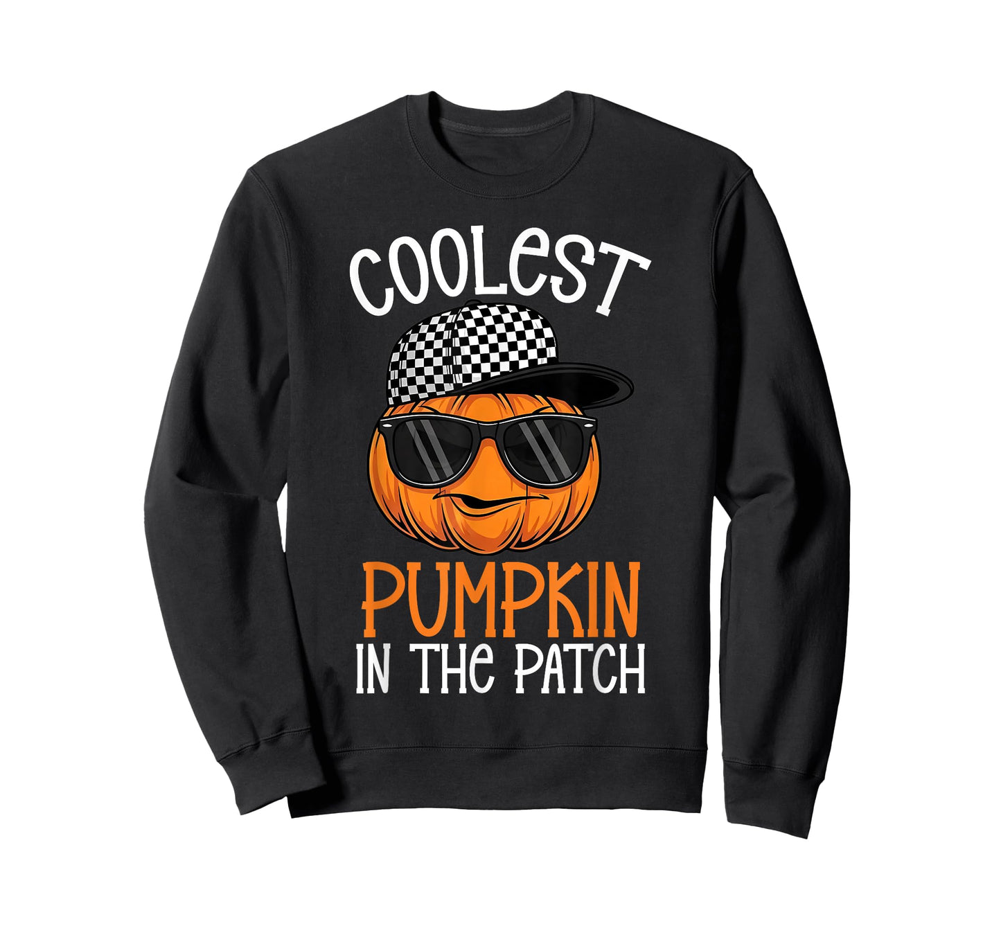Coolest Pumpkin in The Patch Crew Kids Boys Men Costume T-Shirt