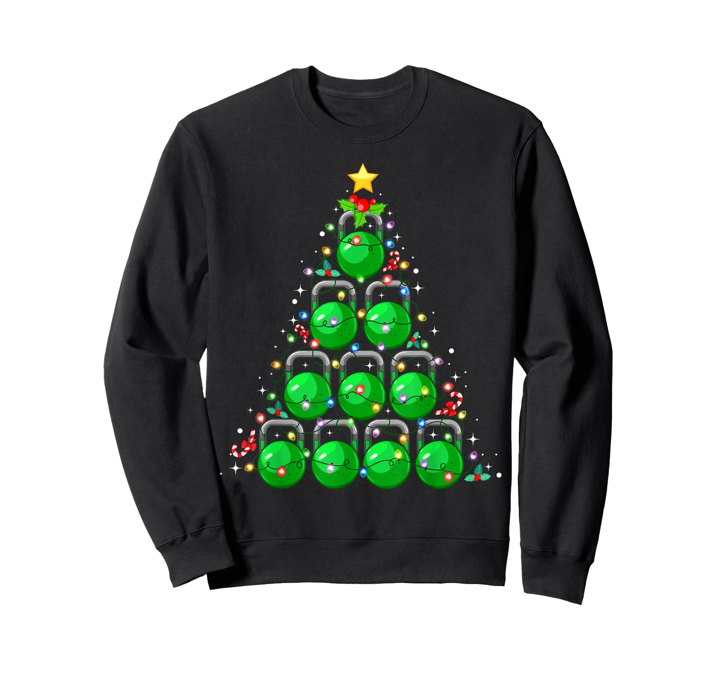Christmas Tree Kettlebell Xmas Gym Workout Fitness Exercise T-Shirt
