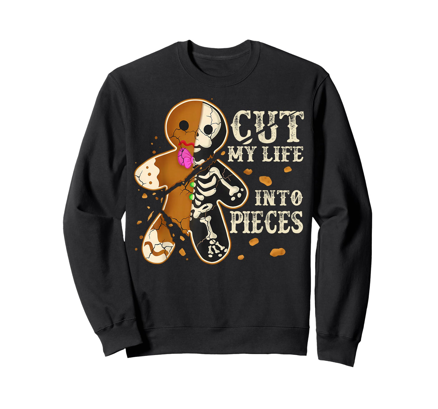 Cut My Life Into Pieces Funny Gingerbread Christmas Holiday T-Shirt