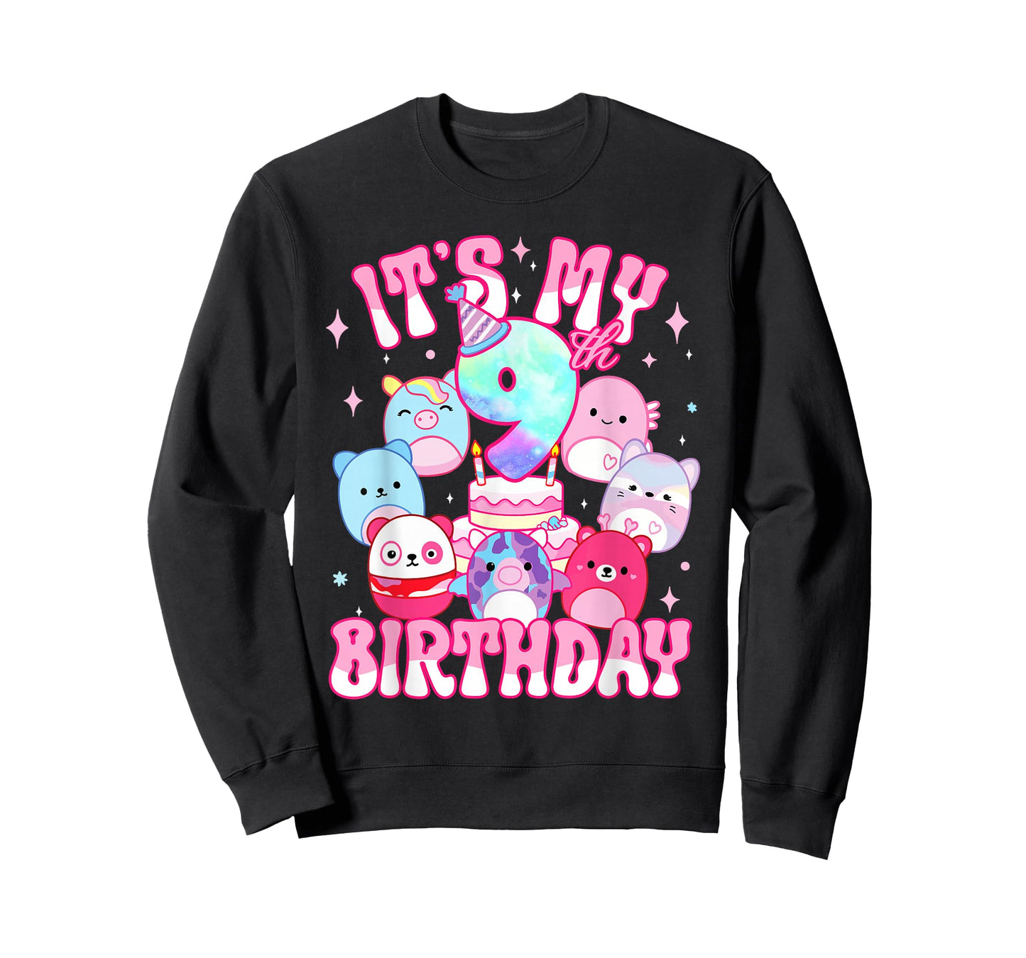 It's My 9th Birthday Squish Squad Girls Kids T-Shirt