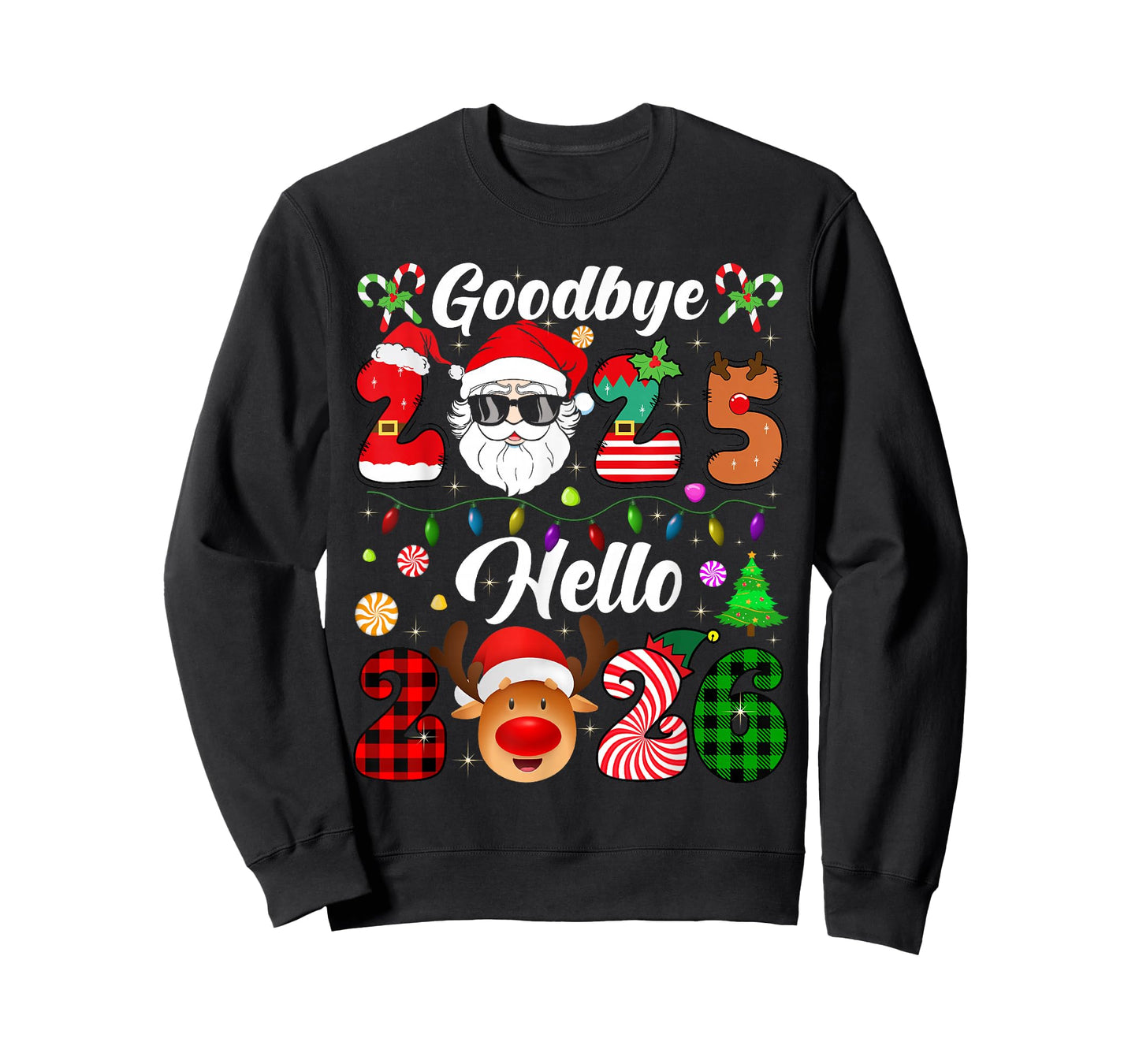 Goodbye 2025 Hello 2026 Happy New Year 2026 Family Funny T-Shirt