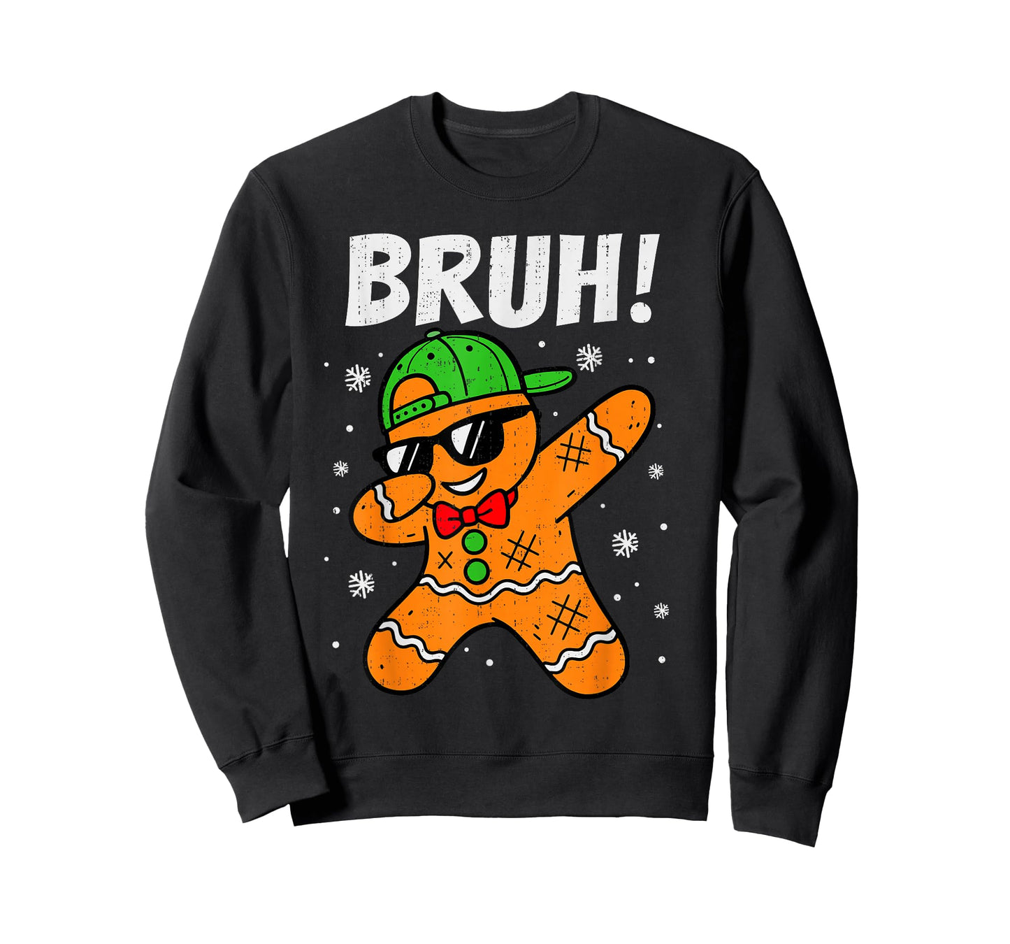 Dabbing Gingerbread Bruh Christmas Dab Teen Boys Toddler Kid T-Shirt