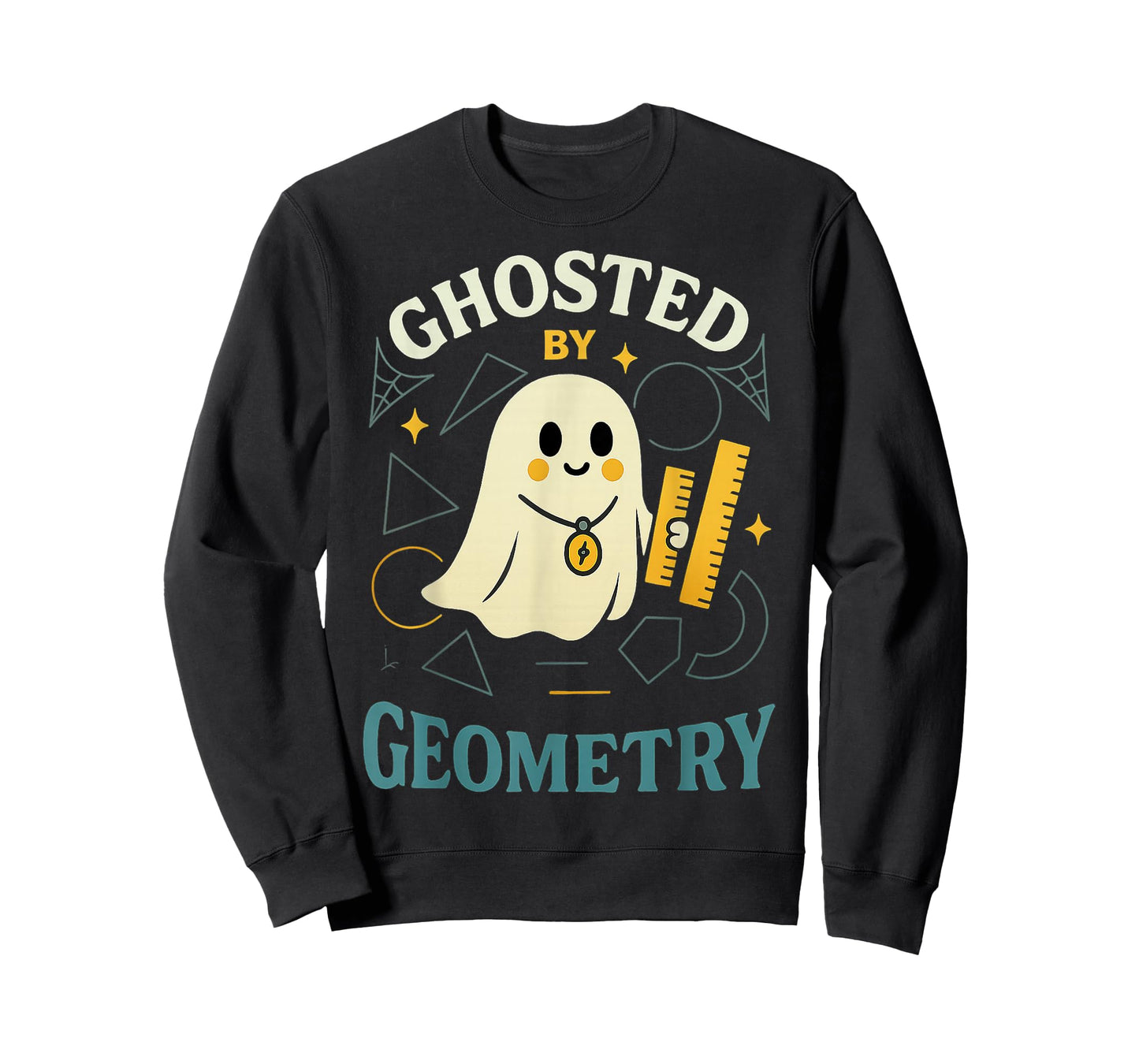 Ghosted by Geometry Cute Halloween Math Teacher Design T-Shirt