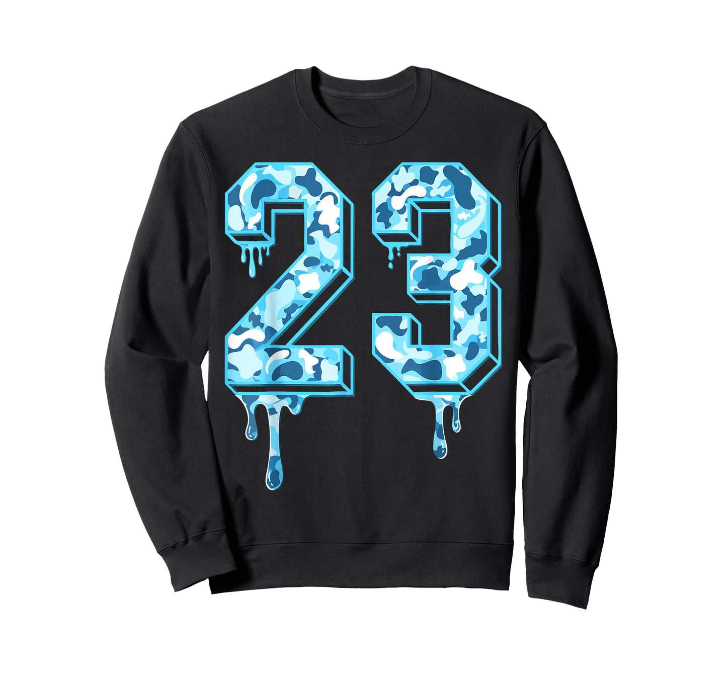 23 Drip Camo Gamma Blue Matching T-Shirt