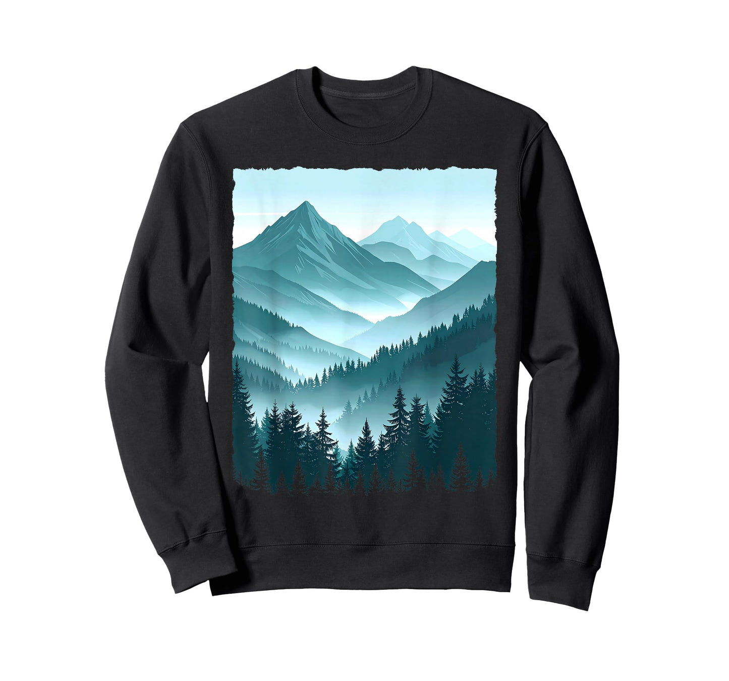 Mountain Forest Tree Nature Graphic Outdoor Hiking Adventure T-Shirt