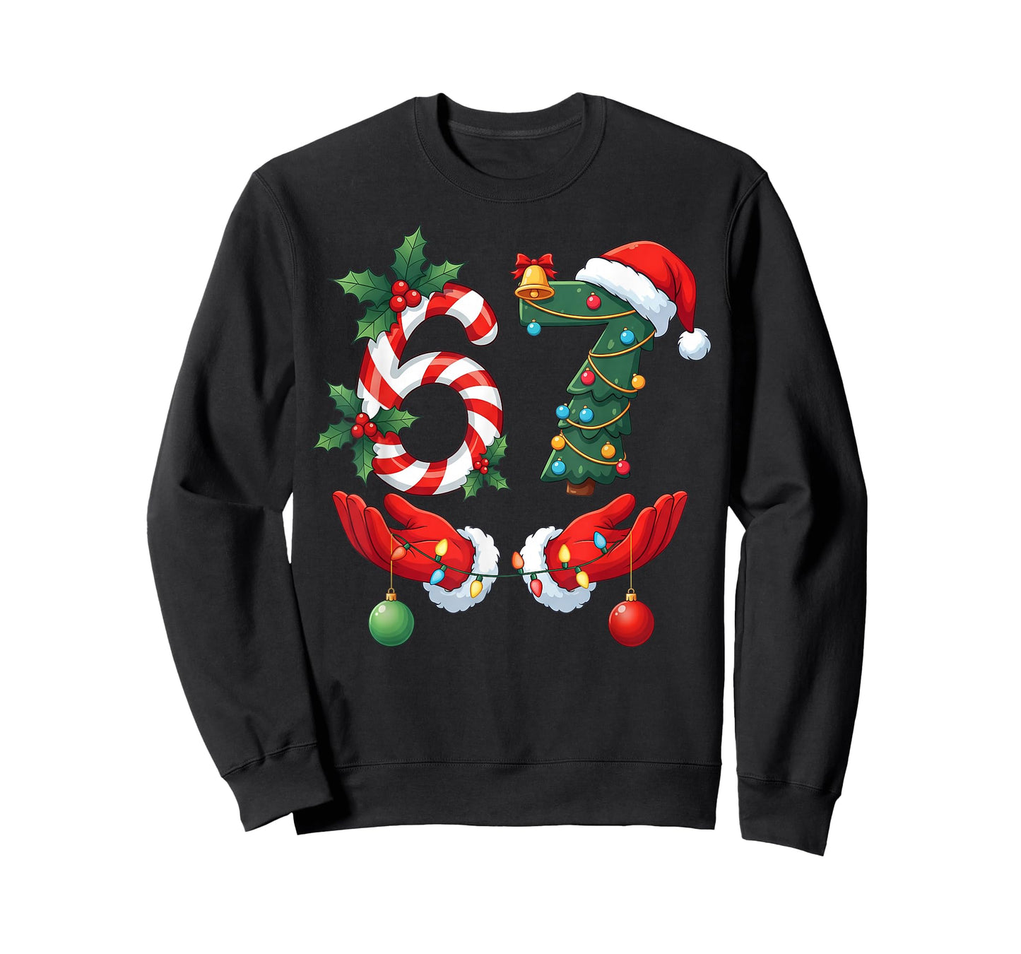 67 Meme Six Seven Christmas Pajamas for Women Men Kids Teen T-Shirt