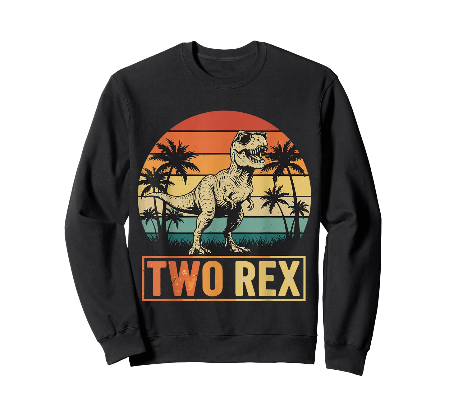 Funny Kids Two Rex Dinosaur Birthday 2 Year Old Boy T-Shirt