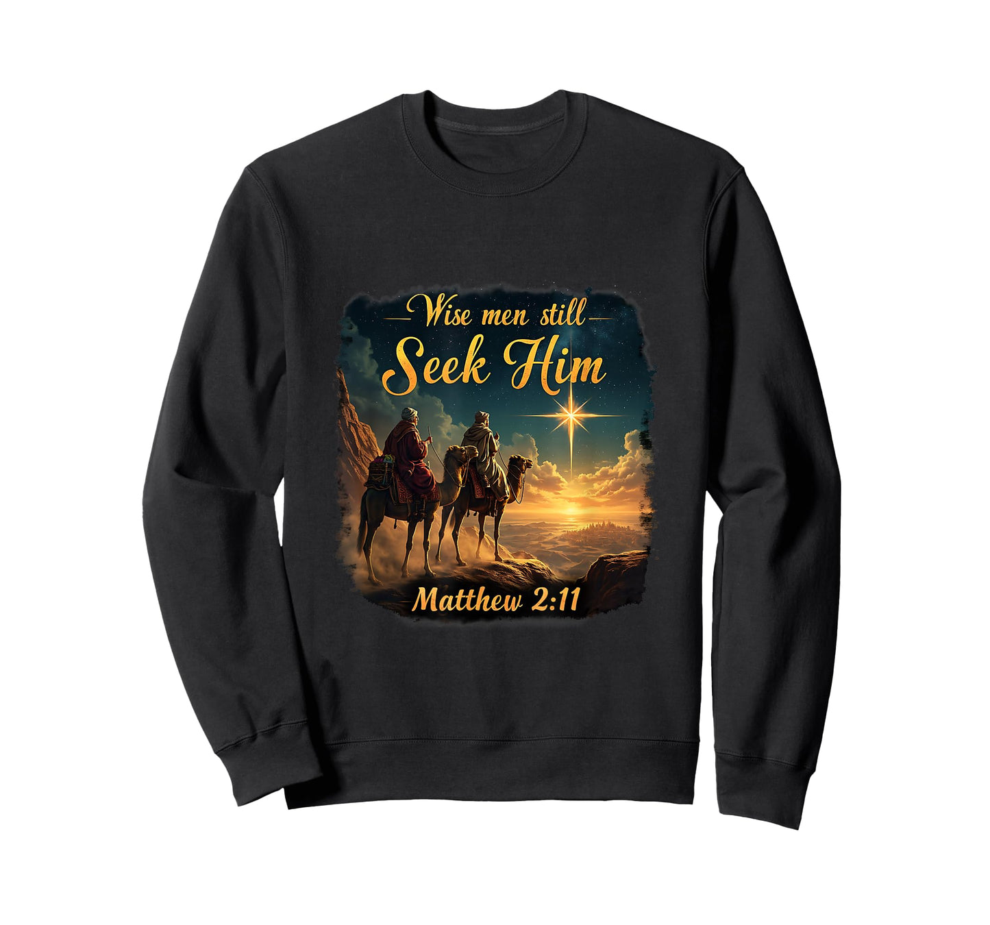 Vintage Wise Men Still Seek Him Jesus 3 Kings Christmas T-Shirt