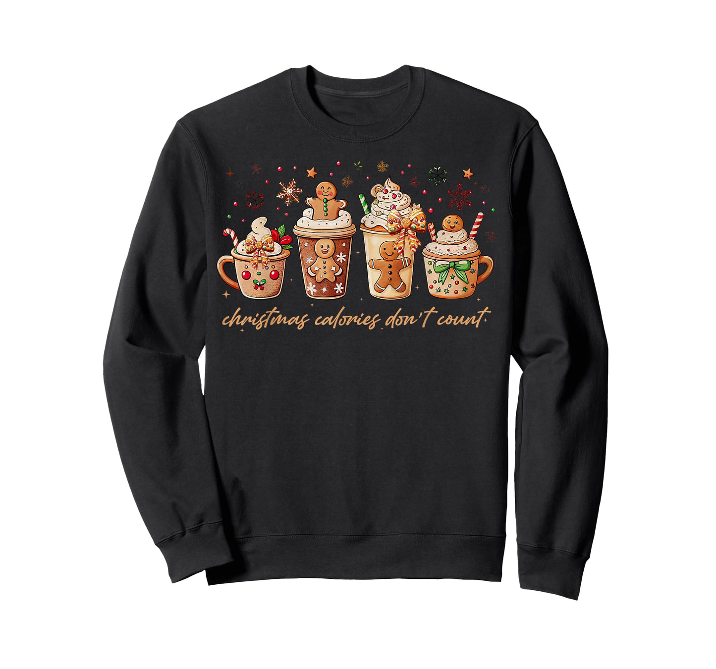 Christmas Colories Don't Count Gingerbread Men Hot Cocoa T-Shirt