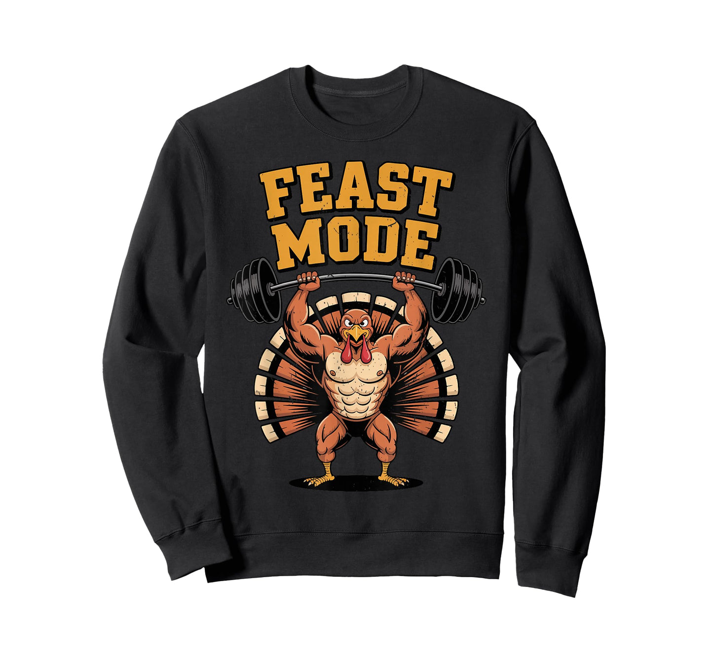 Feast Mode Muscle Turkey Workout Thanksgiving Gym Fitness T-Shirt