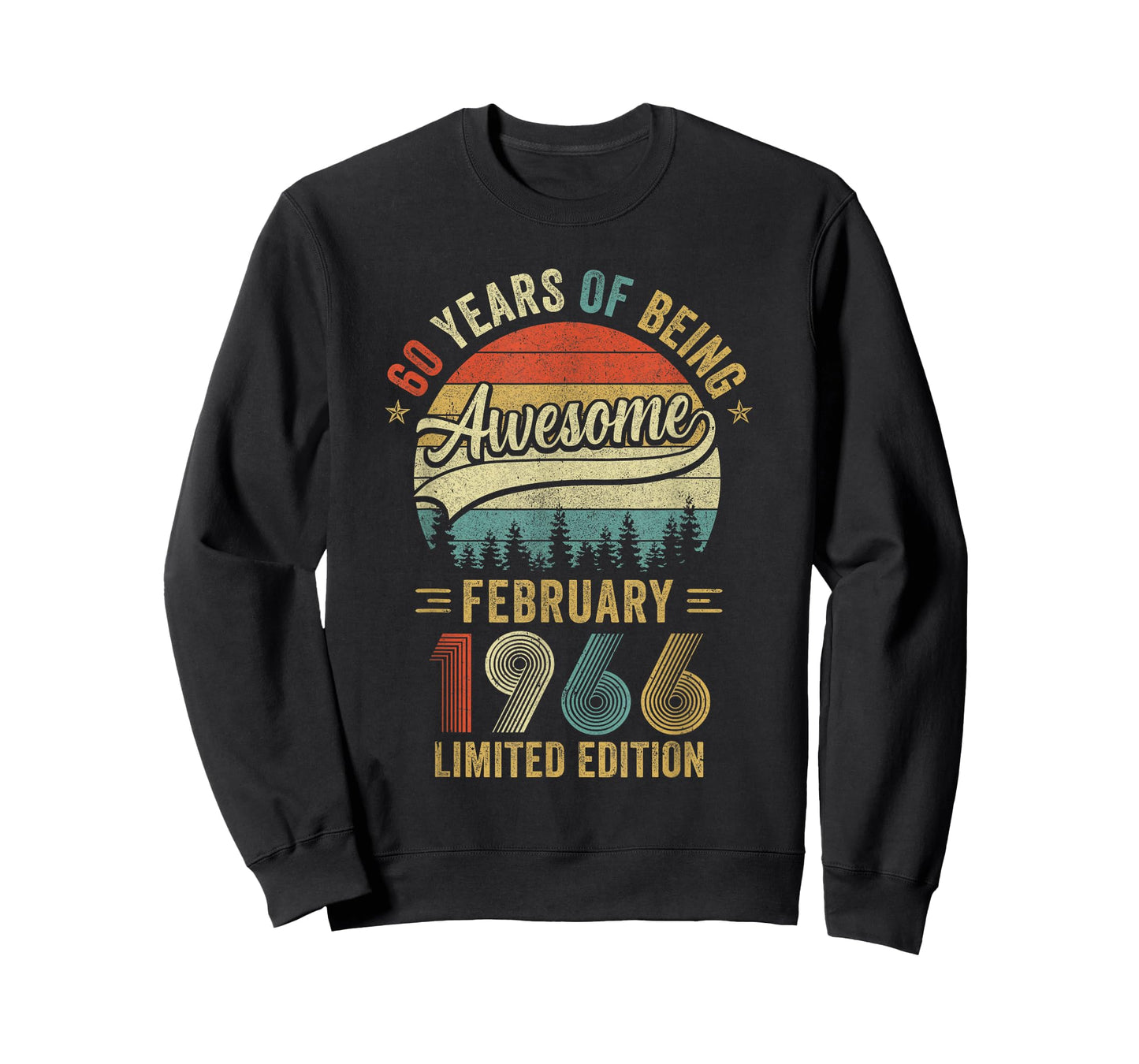Vintage February 1966 Old 60Th Birthday Men Women T-Shirt