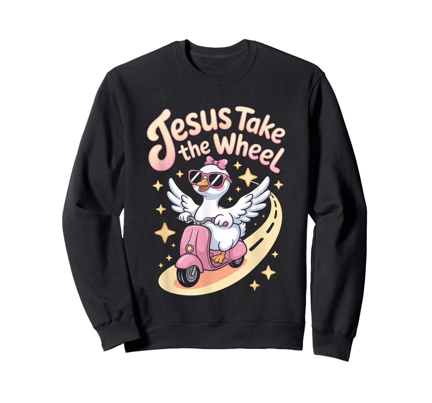 Jesus Take The Wheel Faith Christian Catholic Goose Cute T-Shirt