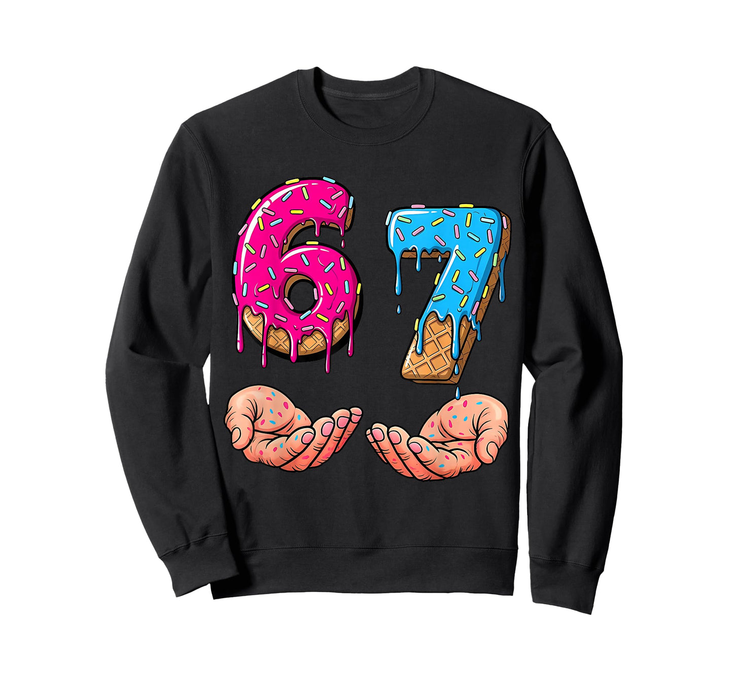 67 6 7 Meme Ice Cream Drip Funny Gen Alpha Slang Trending T-Shirt