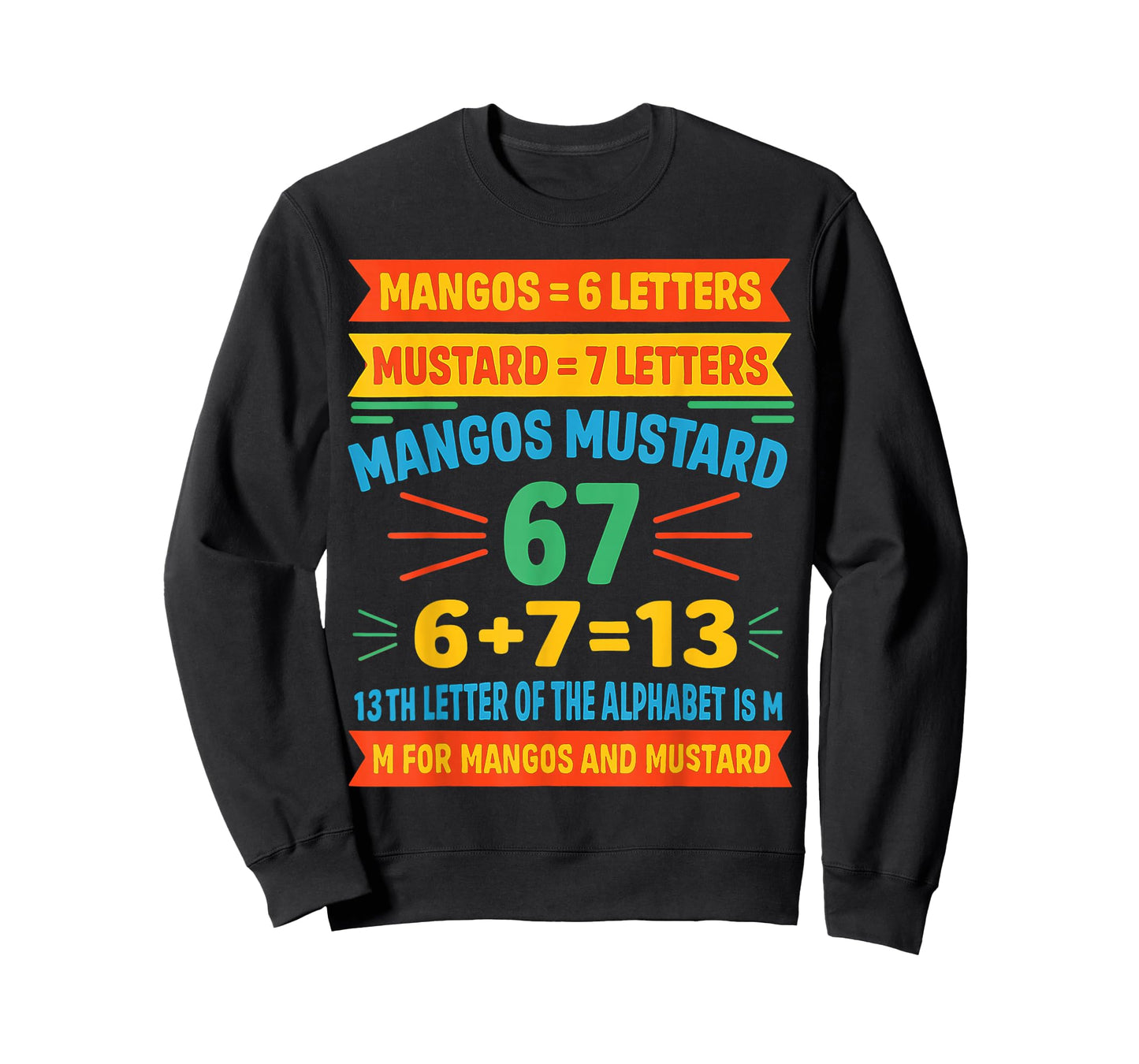 Mangos Mustard 67 Tee Funny Alphabet Code M Meme for Gen Z T-Shirt
