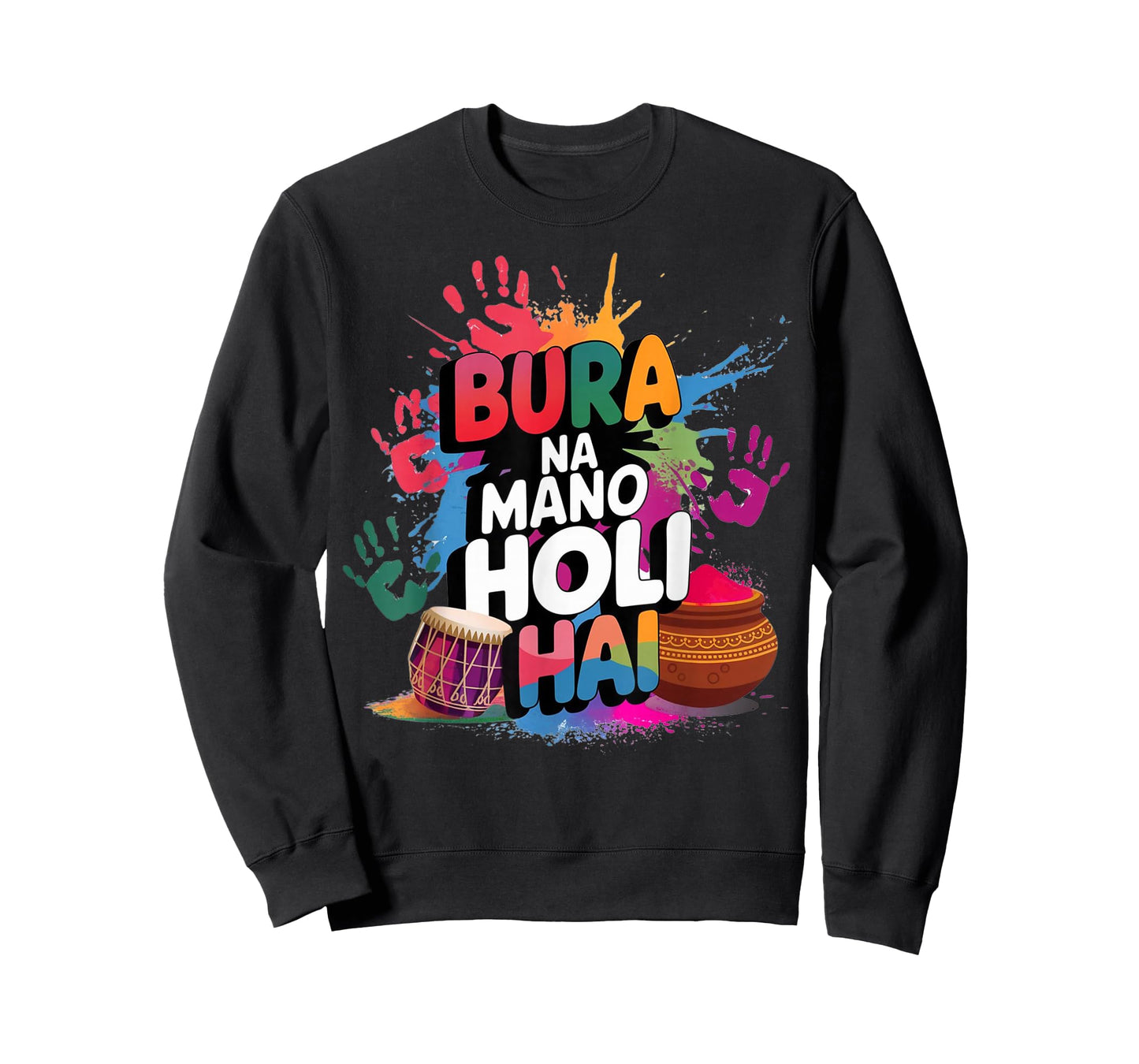Color Splash Bura Na Mano Holi Hai Festival Vibes Print Arts T-Shirt
