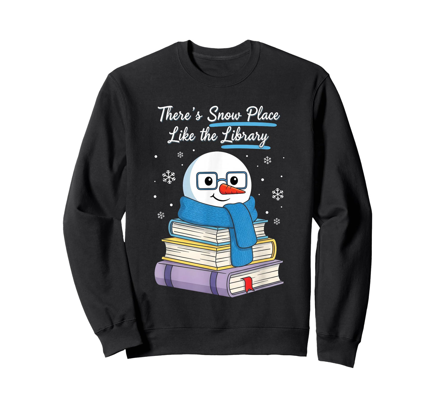 There’s Snow Place Like The Library Cute Snowman T-Shirt