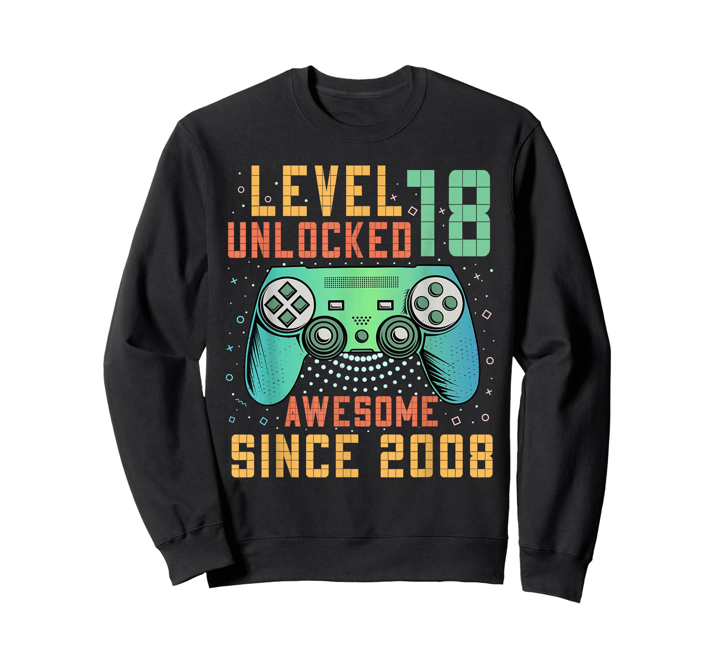 Level 18 Unlocked Awesome Since 2008 18th Birthday Boy T-Shirt