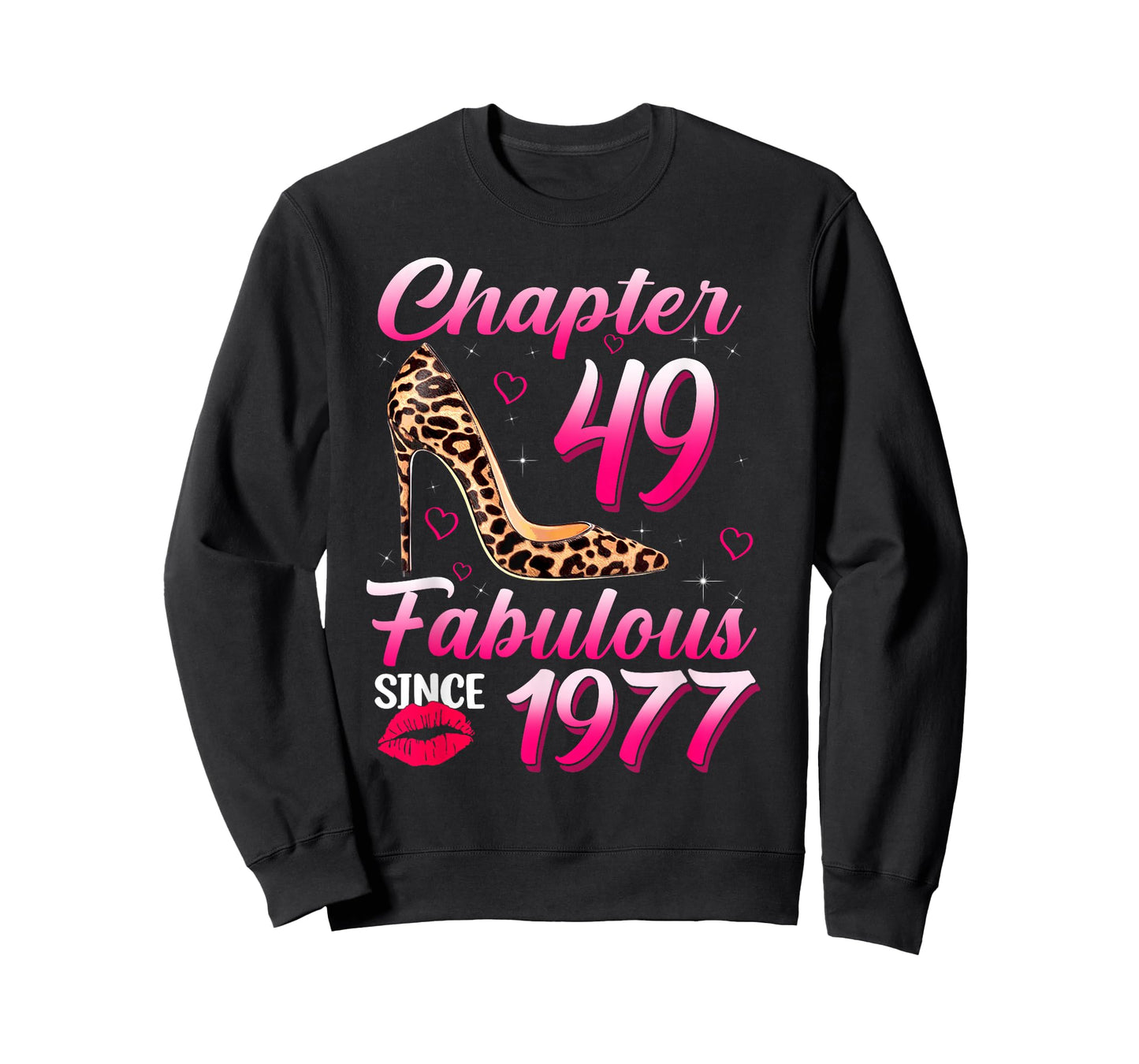 Chapter 49 Fabulous Since 1977 Leopard Queen Birthday T-Shirt