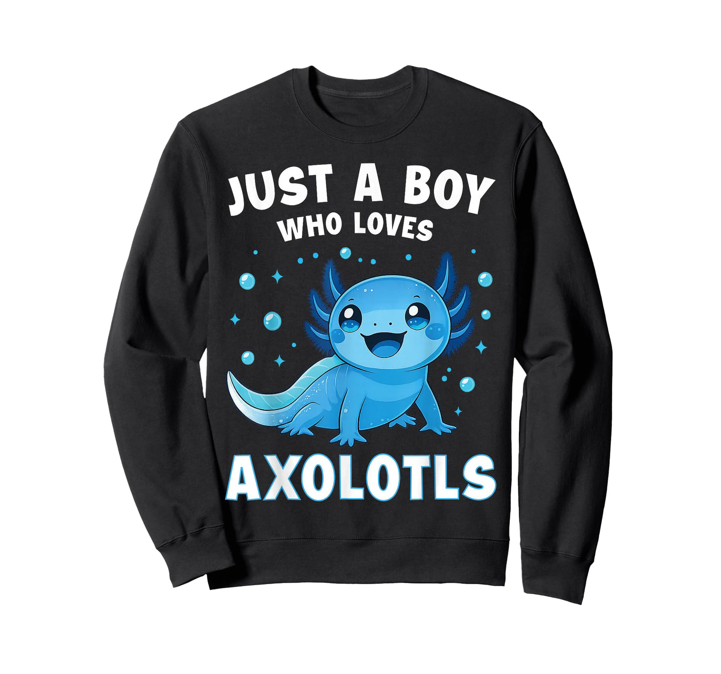 Just A Boy Who Loves Axolotls Boys Kids Kawaii Axolotl Lover T-Shirt