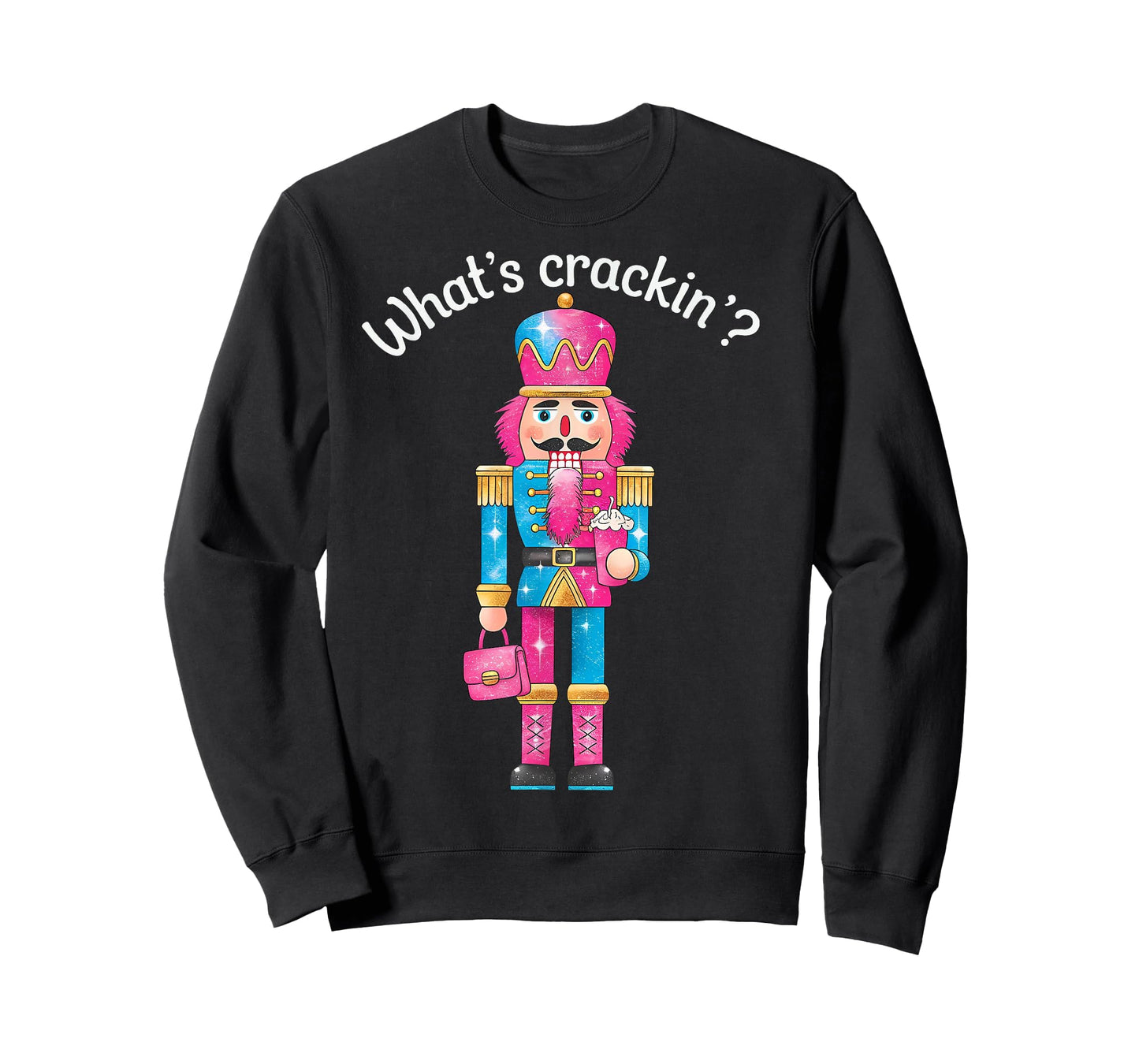 Christmas Nutcracker Whats Crackin Funny Xmas Men Women Kids T-Shirt
