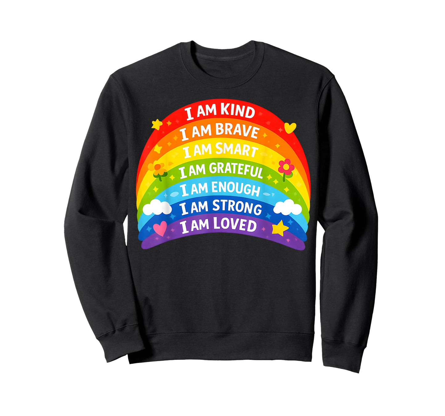 Positive Affirmations Rainbow for Kids T-Shirt