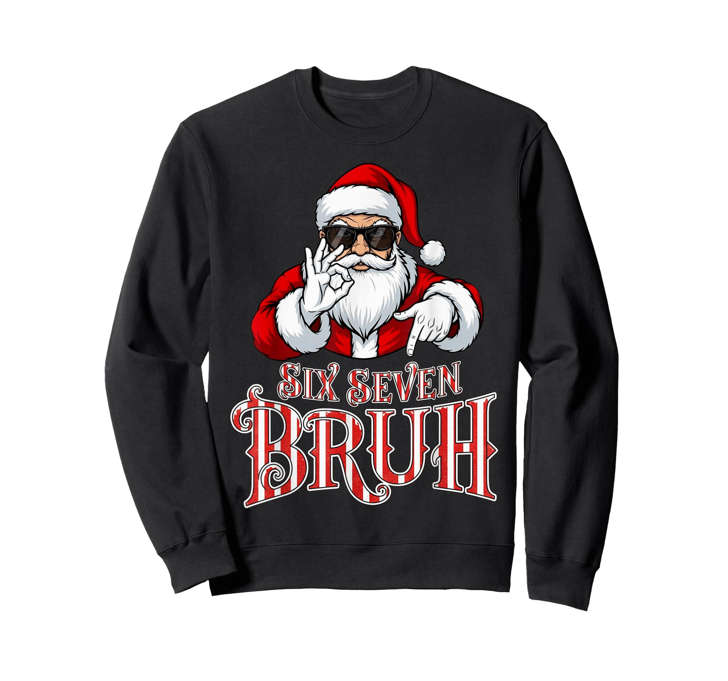 Funny Six Seven Bruh Santa Meme Christmas 67 T-Shirt