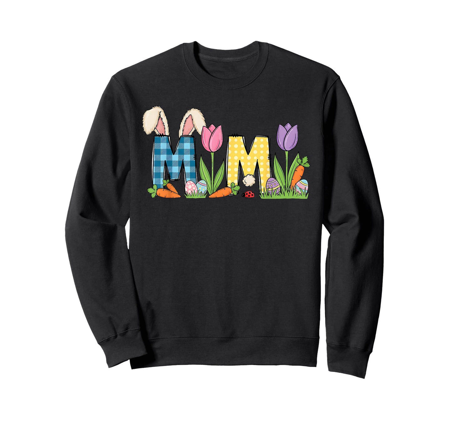 Easter Mimi Bunny Ears Tail Tulips for Mom Grandmother T-Shirt