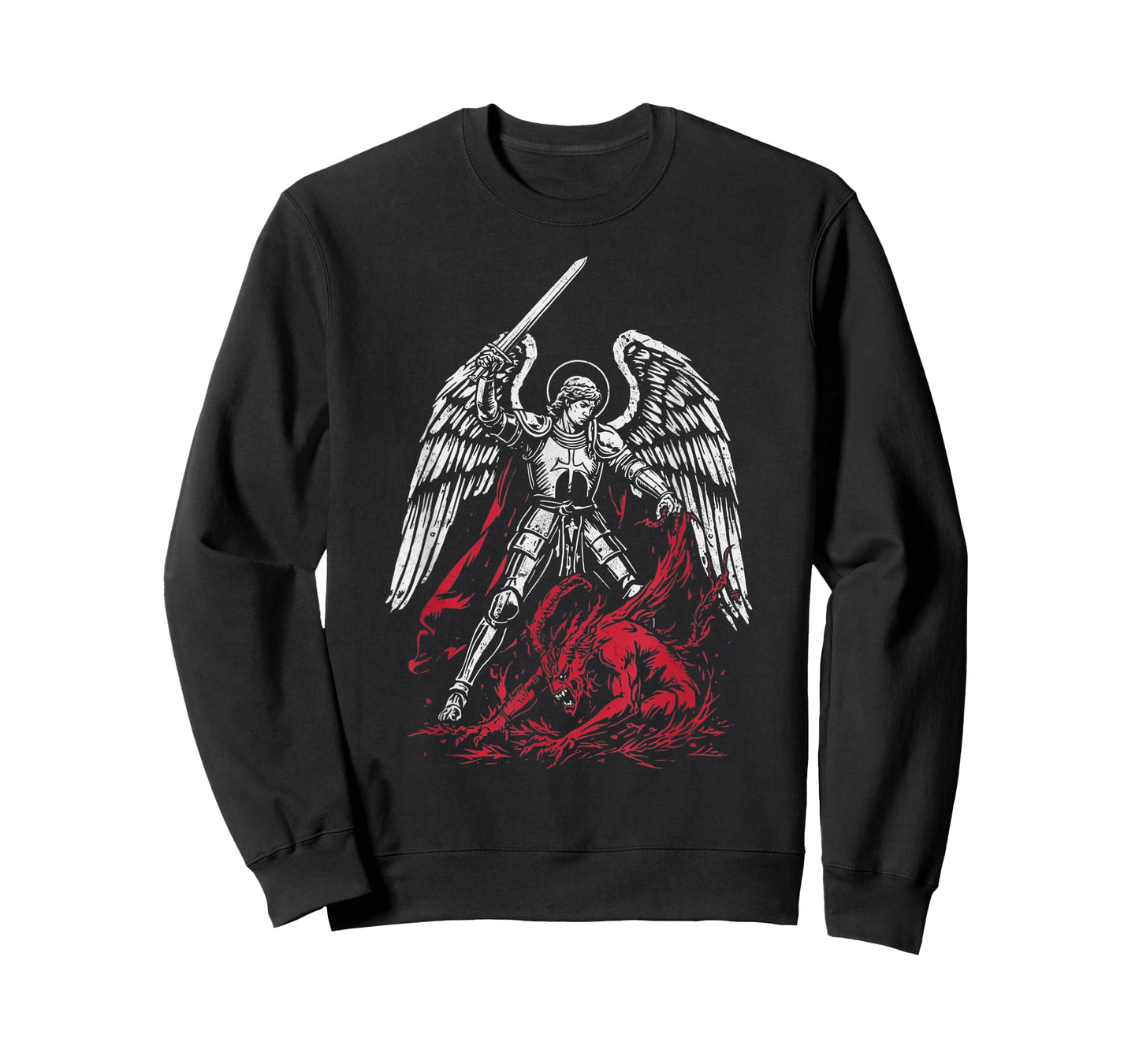 St Michael The Archangel Defeats Satan Catholic T-Shirt