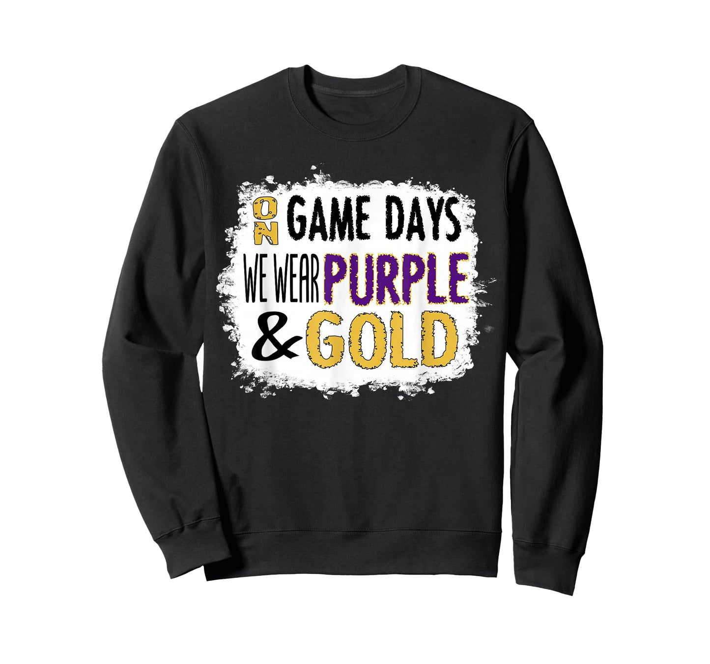 Retro Purple and Gold School or College Sport Game Day Group T-Shirt