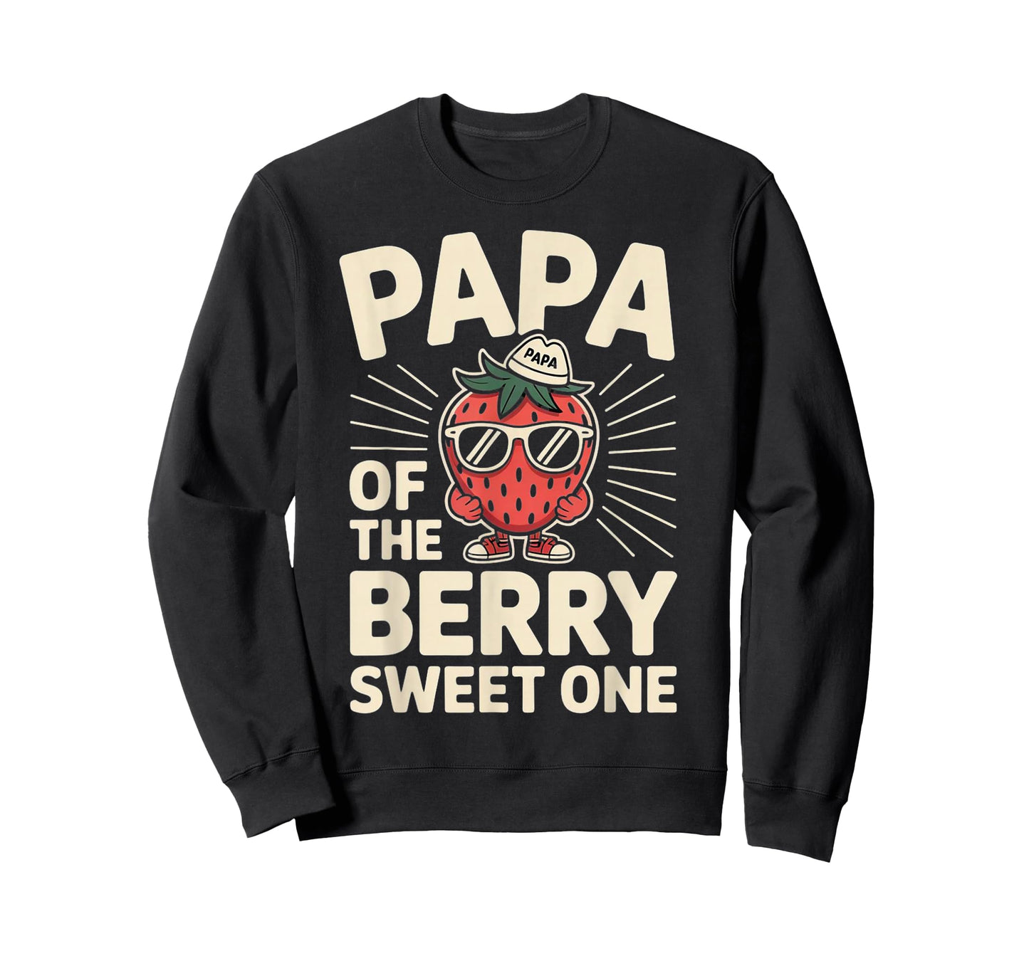 Papa of The Berry Sweet One Funny Dad Strawberry T-Shirt