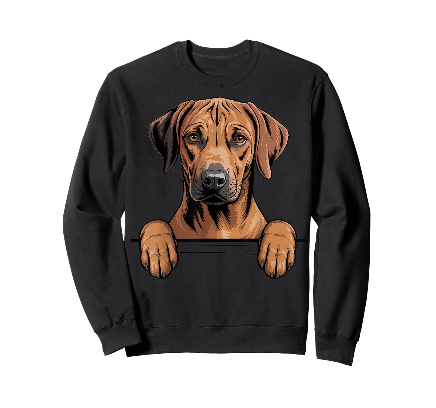 Rhodesian Ridgeback Funny Peeking Pocket Puppy Dog Lover T-Shirt