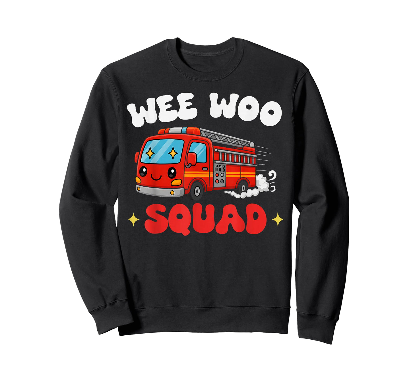 Funny Wee Woo Squad Firefighter Fire Truck Fireman T-Shirt