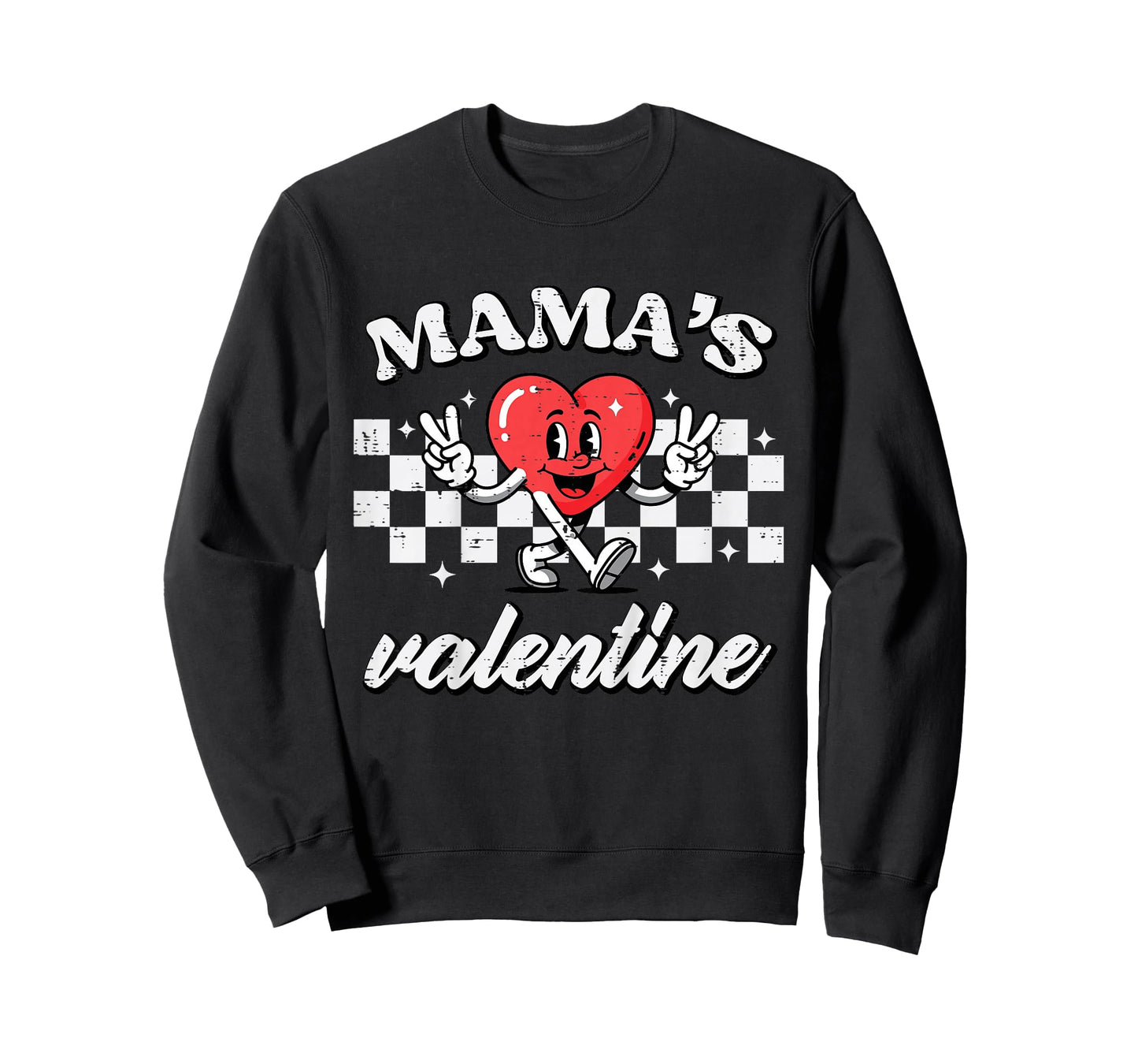 Kids Mamas Valentine Heart Peace Valentines Day Boys Kids Toddler T-Shirt