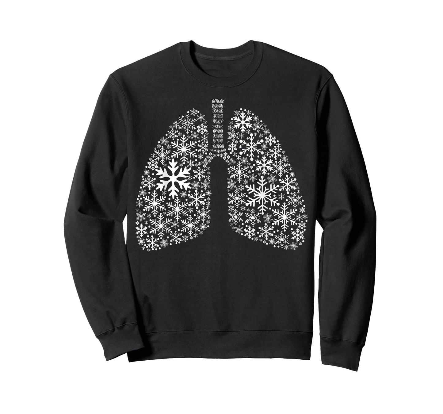 Snowflake Lung Pulmonology Christmas Respiratory Therapist T-Shirt