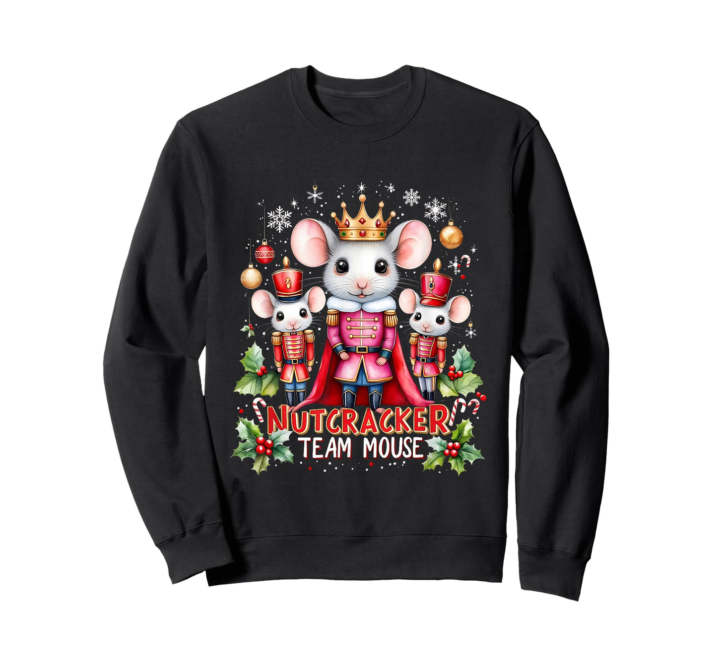Nutcracker Team Mouse Cute Christmas Design T-Shirt