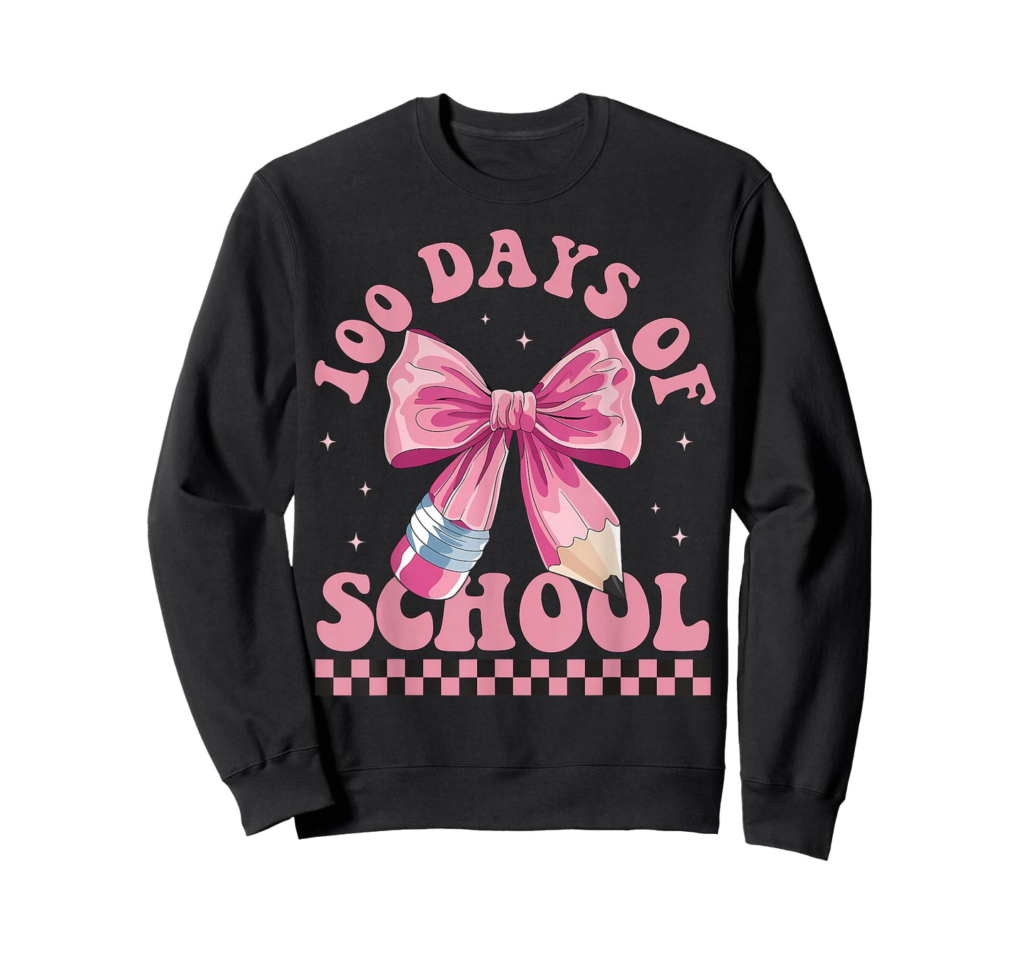 Happy 100 Days of School Pink Bow Teacher Kids T-Shirt