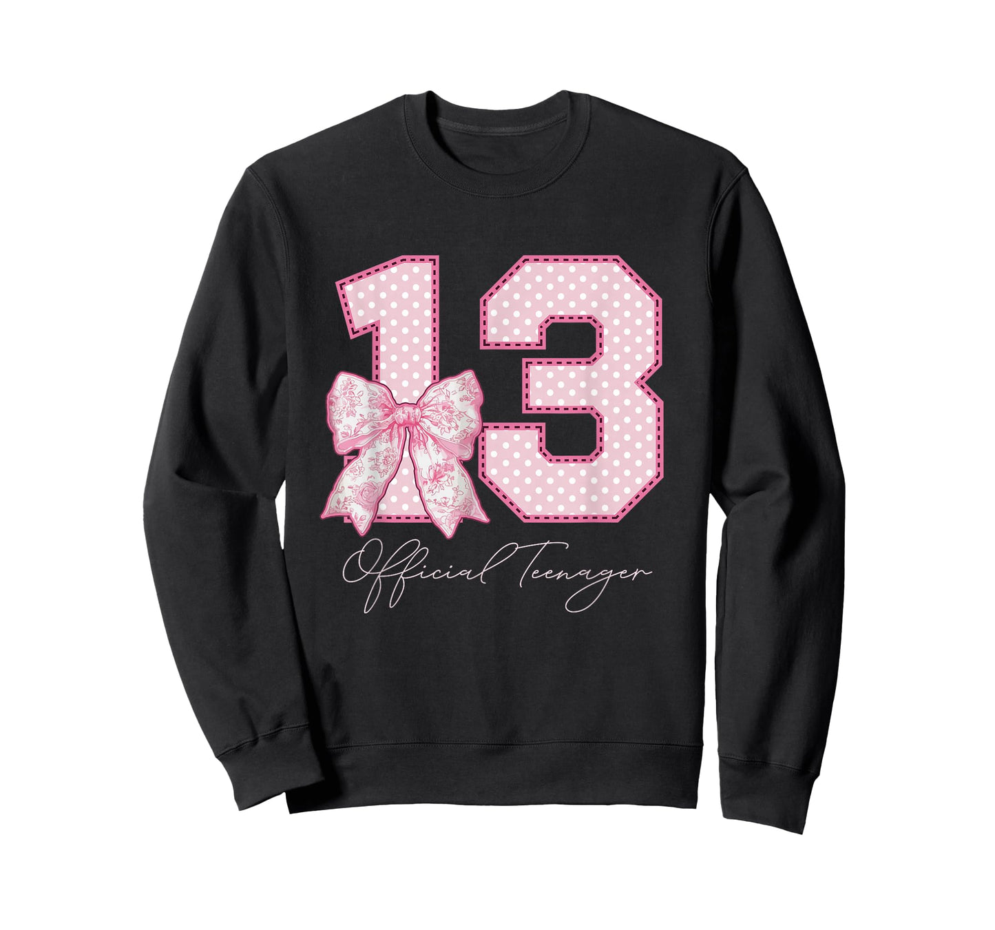 13th Birthday Shirt Girls Coquette Bow 13 Year Old Teenager T-Shirt