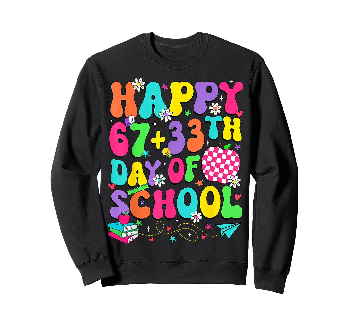 Happy 67 + 33 Days of School 100 Days of School Teacher Kids T-Shirt
