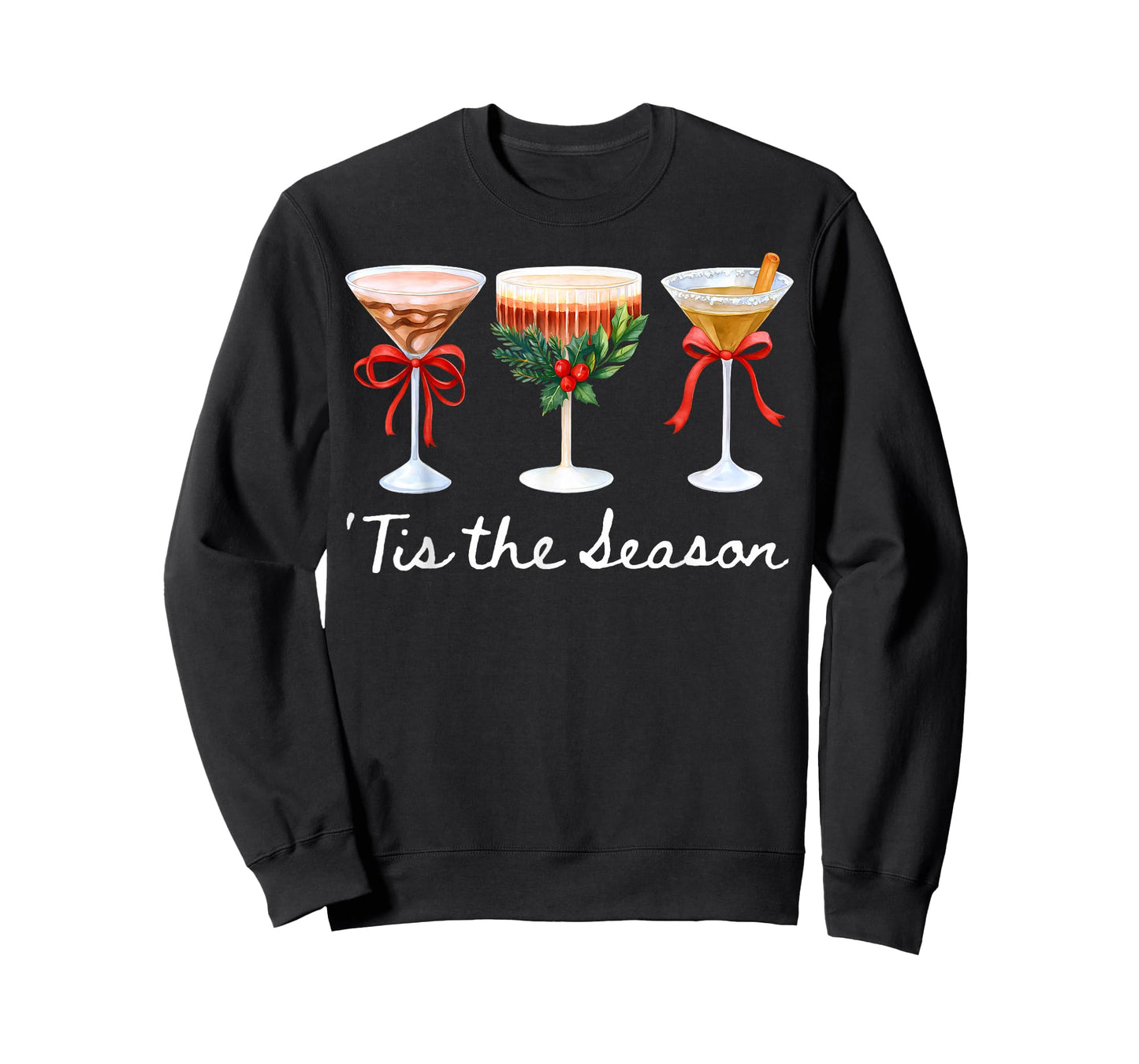 Tis The Season Espresso Martini Glasses Christmas Cocktail T-Shirt