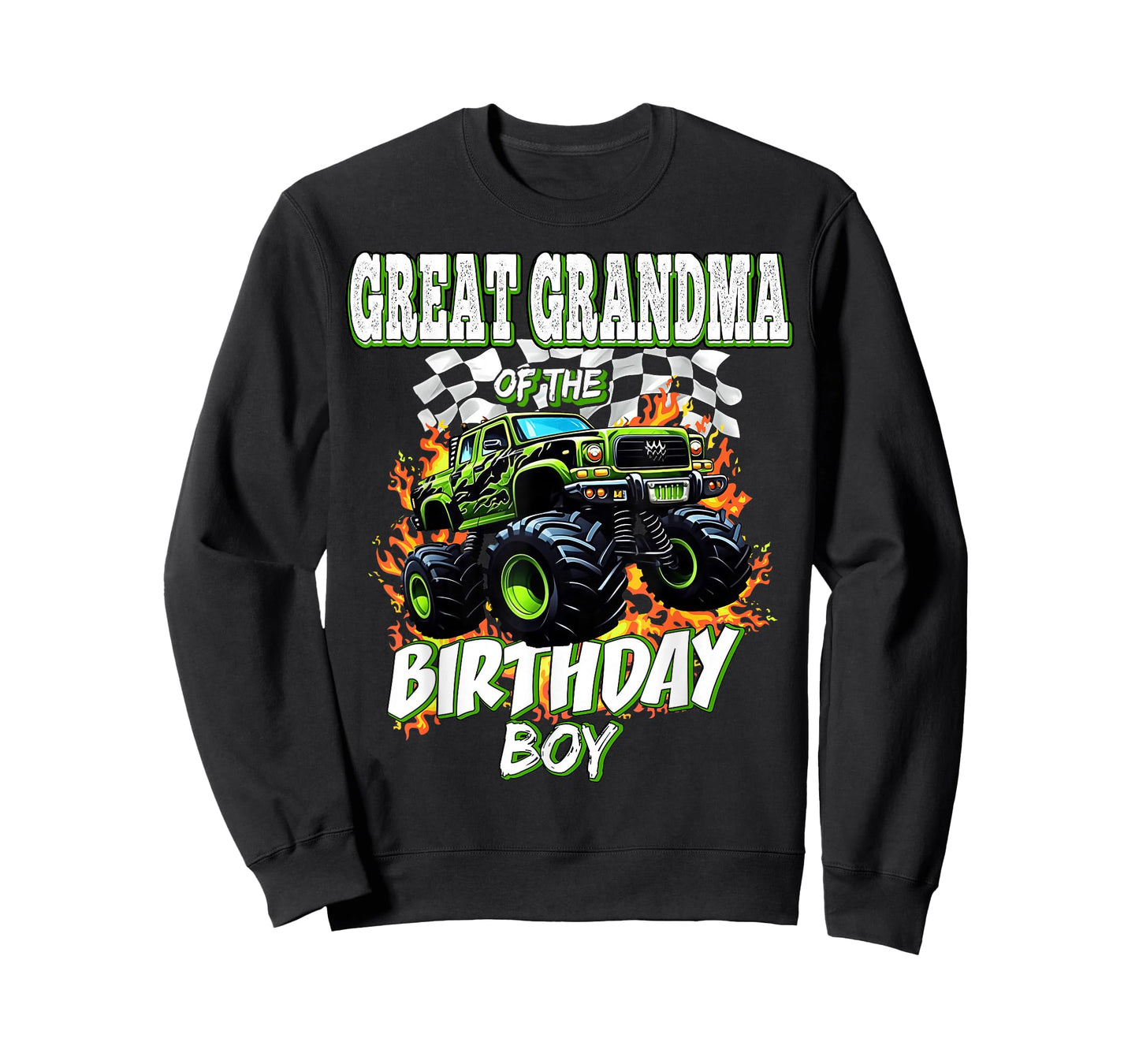 Great Grandma of The Birthday Boy Monster Truck Birthday Kid T-Shirt