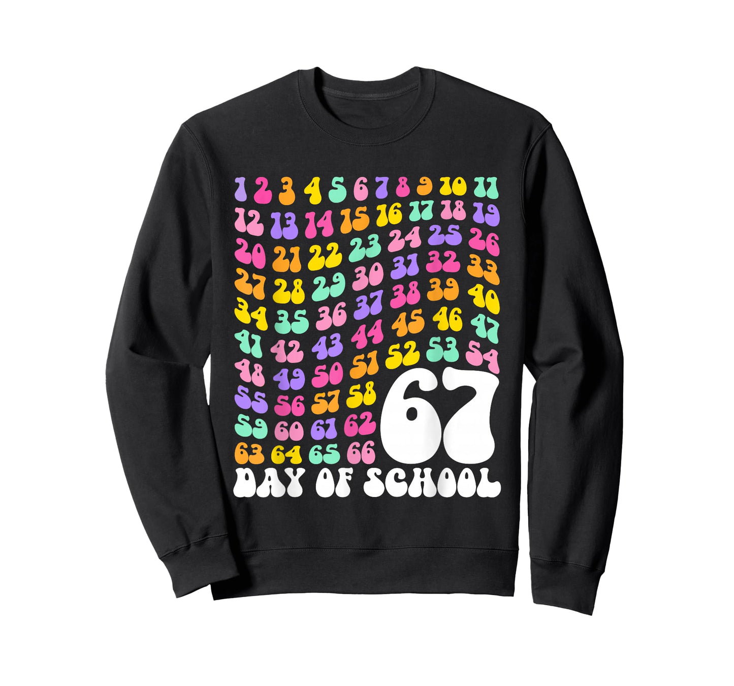 67th Day of School Teacher Kids 67 Math Numbers 100th Days T-Shirt