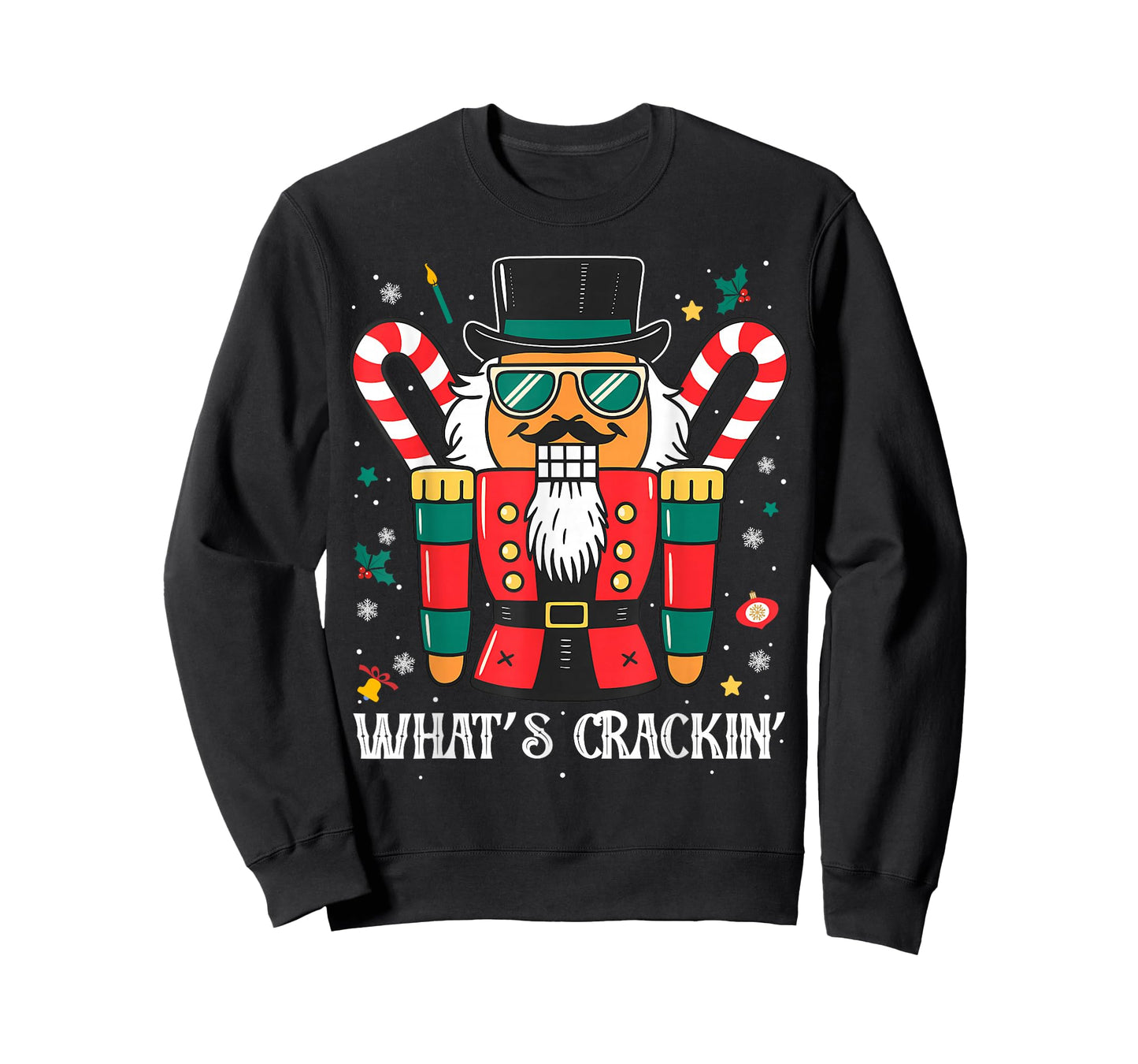 Christmas Nutcracker Whats Crackin Funny Xmas Men Women T-Shirt
