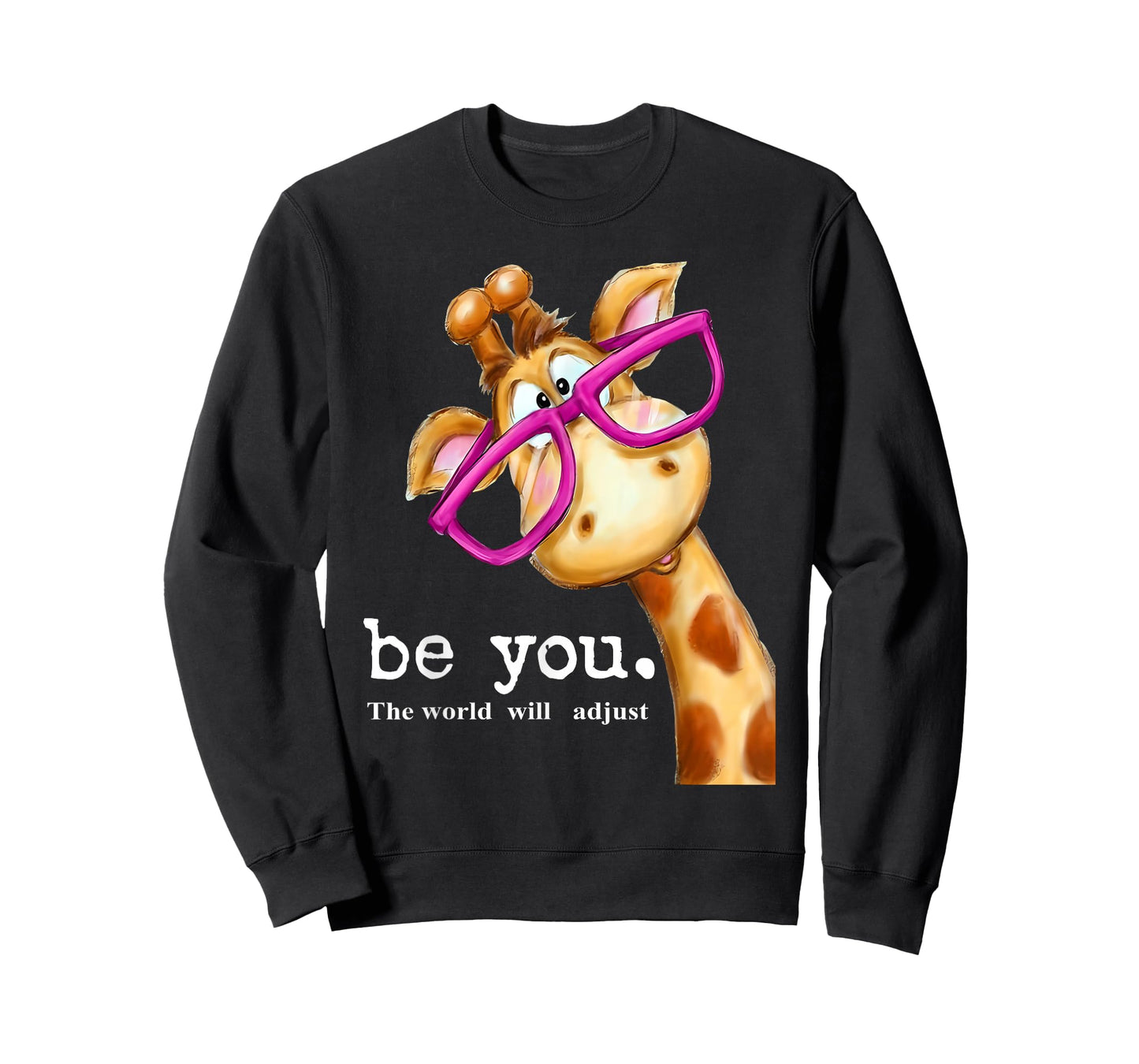 Be You The World Will Adjust Cute Lover Giraffe Glasses T-Shirt