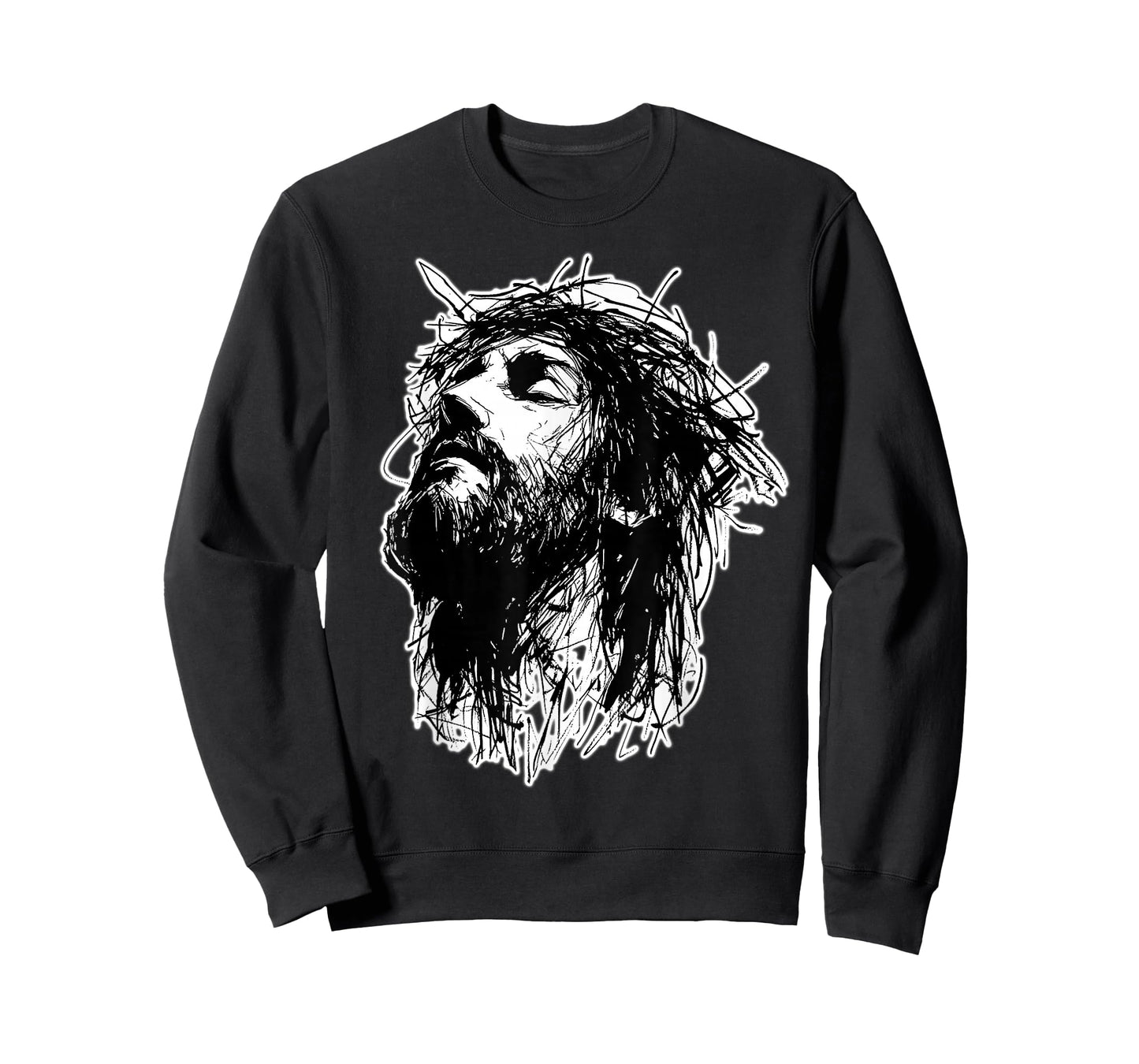 Jesus Christ Crown of Thorns Sketch T-Shirt