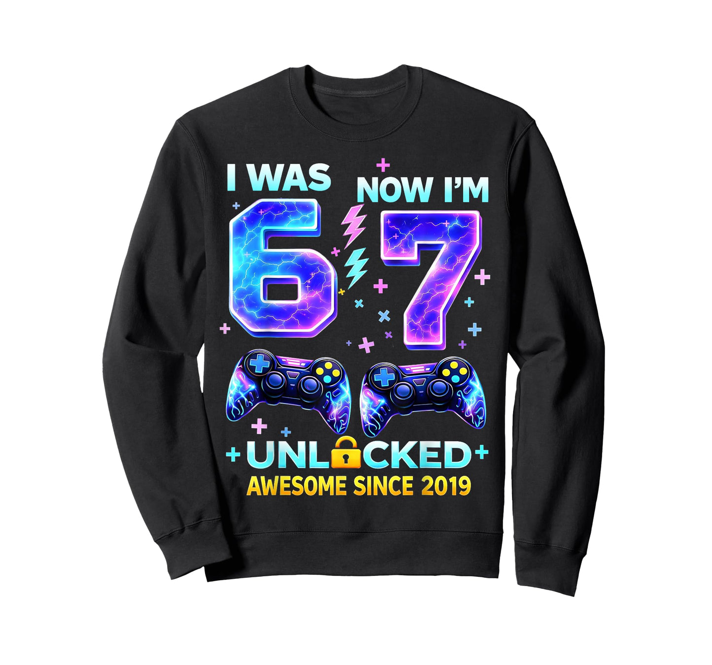 I was 6 Now I’m 7 Gamer Boy Birthday Boys Gifts for Men Kids T-Shirt