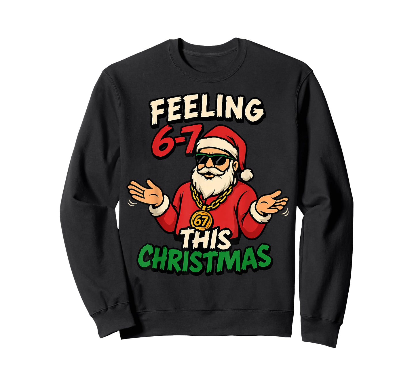 Funny Christmas 6-7 67 Six Seven Christmas Kids Teen Boys T-Shirt